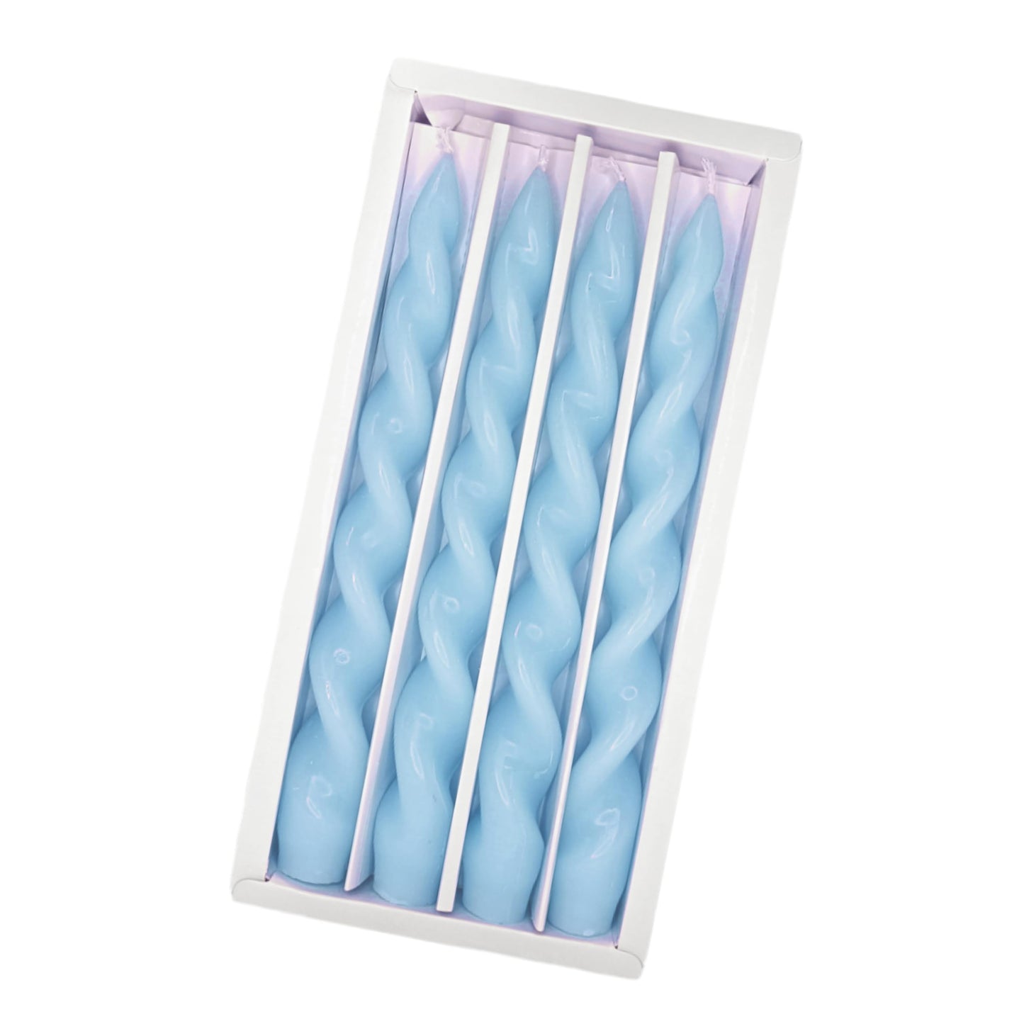 Blue Candlesticks Spiral Taper Candle Twisted Candle Sticks Long Tapered Candles Unscented Candle for Home Decoration Holiday Wedding Party