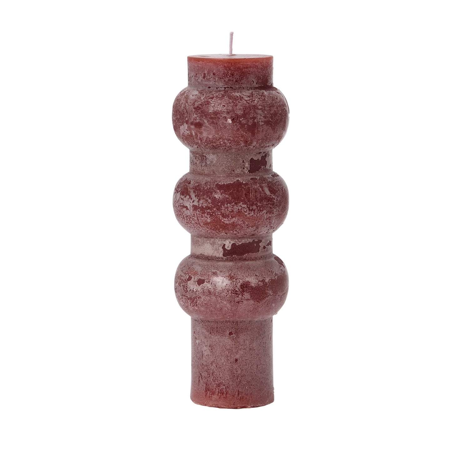 Creative Co-Op Unscented Totem Pillar, Cabernet Candles, 3" L x 3" W x 9" H, Purple