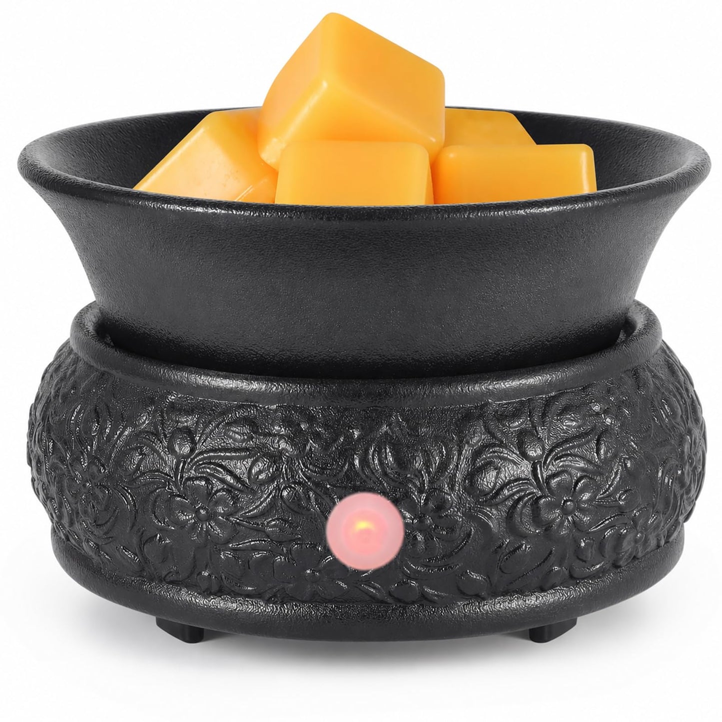 mocosa Wax Melt Warmer Ceramic Wax Warmer,3-1 Candle Wax Warmer for Scented Wax Burner Electric Wax Melter as Gifts for Moms Grandma Women Girls(Black)