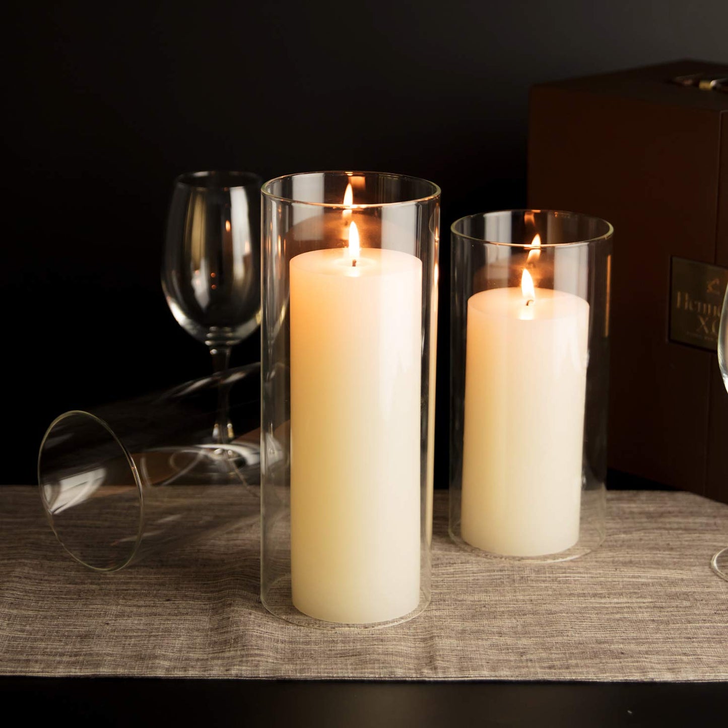 WGVI Clear Hurricane Candleholder,Glass Chimney for Candle Open Ended, Chimney Tube of Sizes in Various for Choice, 4.7" Wide x 8" Tall