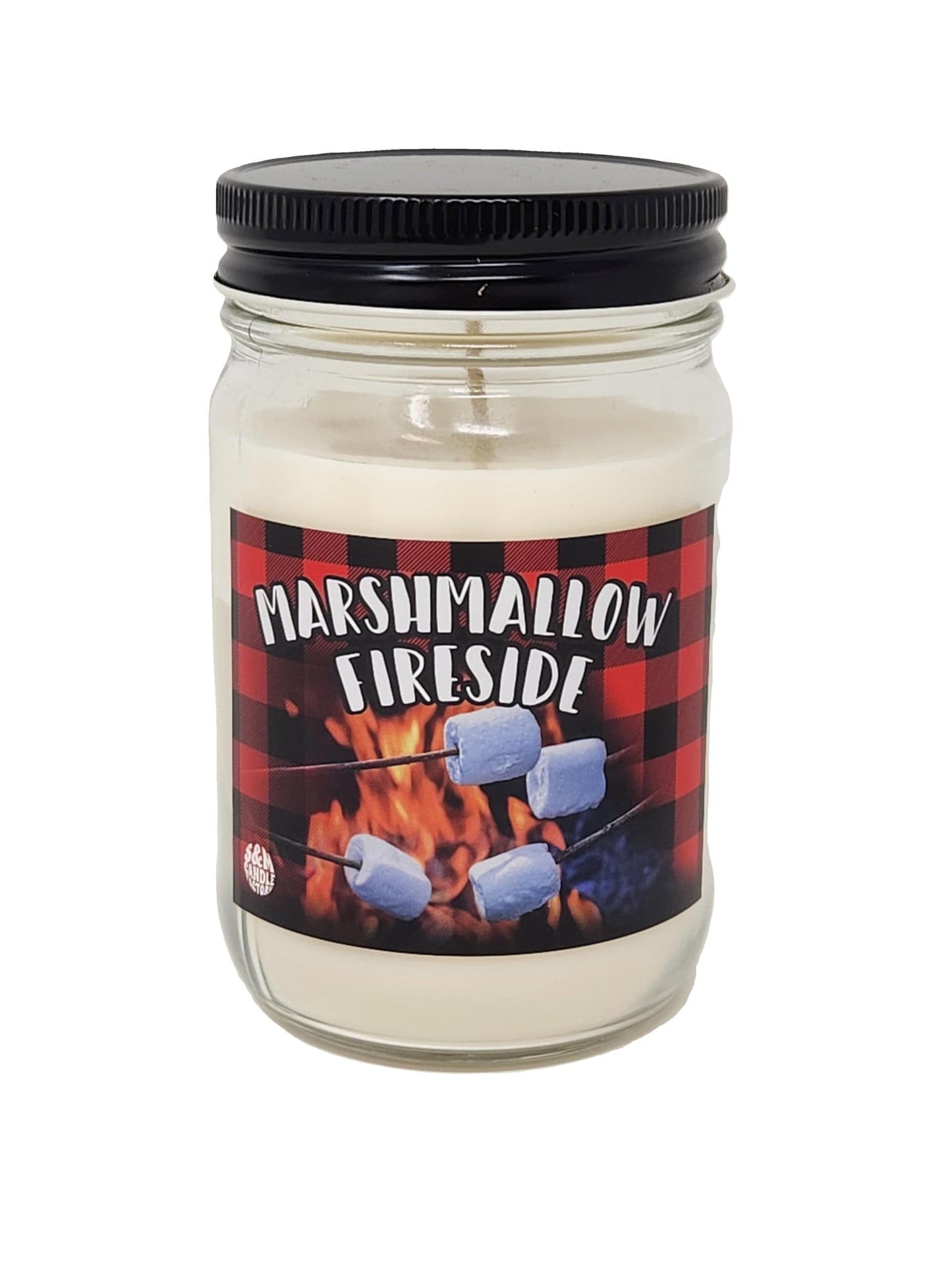 Marshmallow Fireside Scented Candle Soy Wax 12oz Candle - S&M Candle Factory (12oz)
