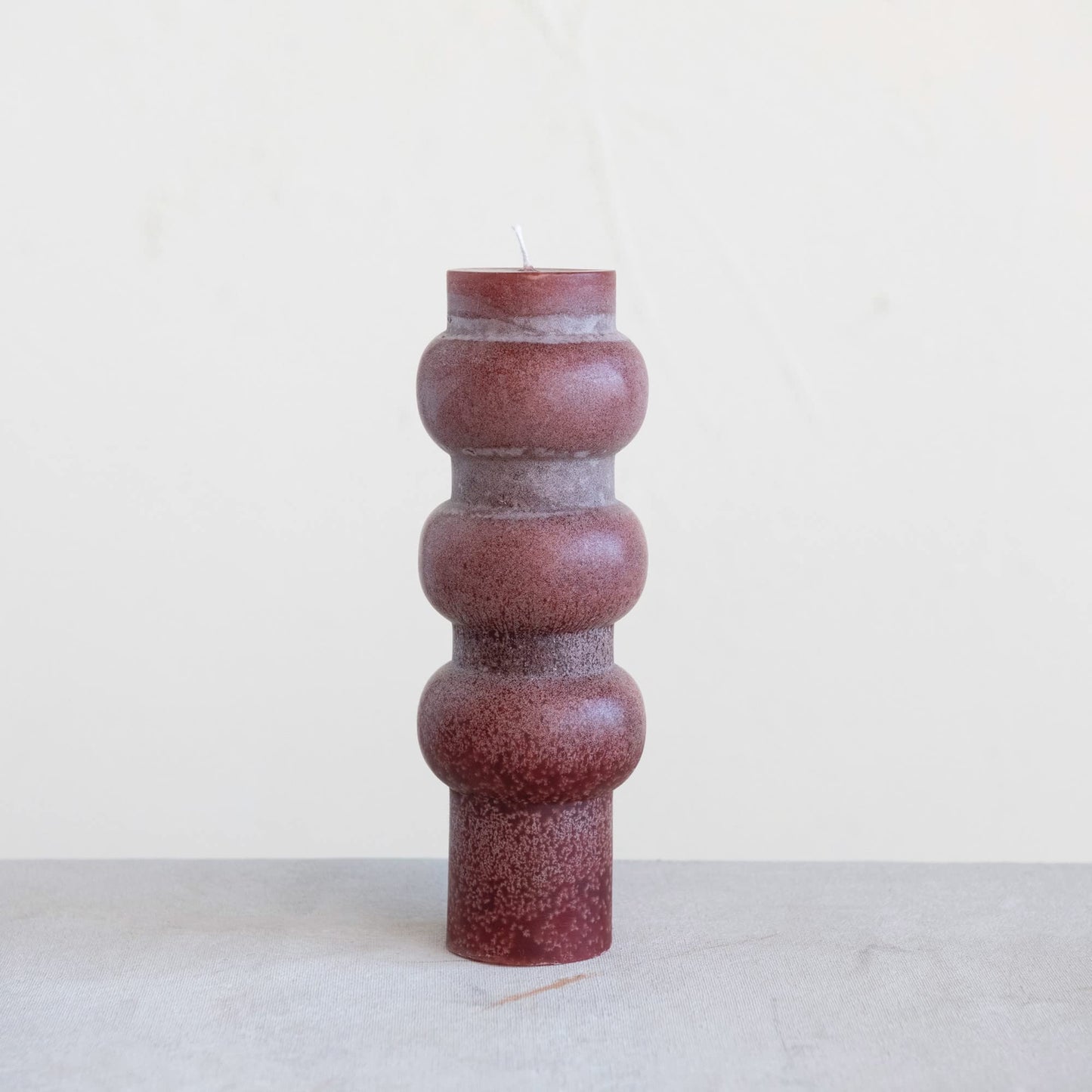 Creative Co-Op Unscented Totem Pillar, Cabernet Candles, 3" L x 3" W x 9" H, Purple