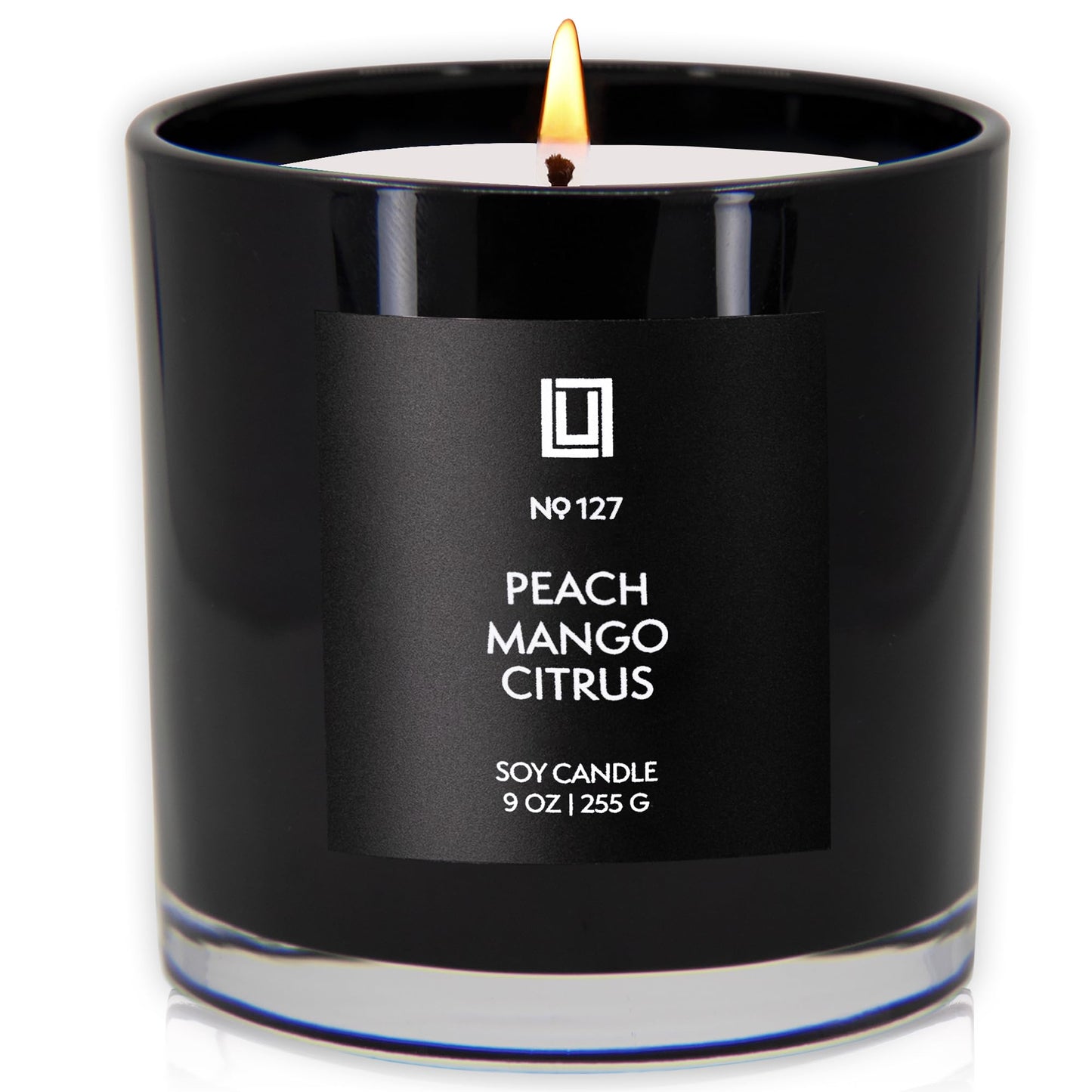 Lulu Candles | Peach, Mango & Citrus | Smells Sweet & Fruity | Luxury Scented Soy Jar Candle | Hand Poured in The USA | Highly Scented Long Lasting (9 Oz.)