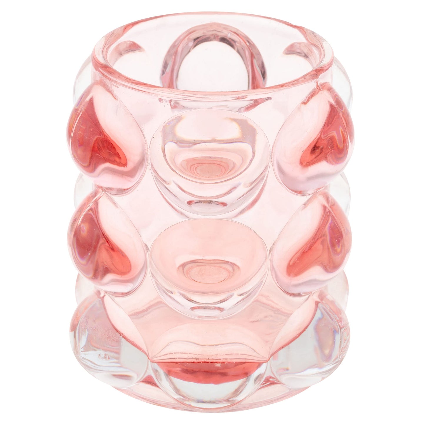 Karma, Lucia Hobnail Votive, Tea Lights Candle Holder, Glass Votive Candle Holders for Table Decorations, Baby Shower, Birthday Party, Weddings and Home Decor, Blush
