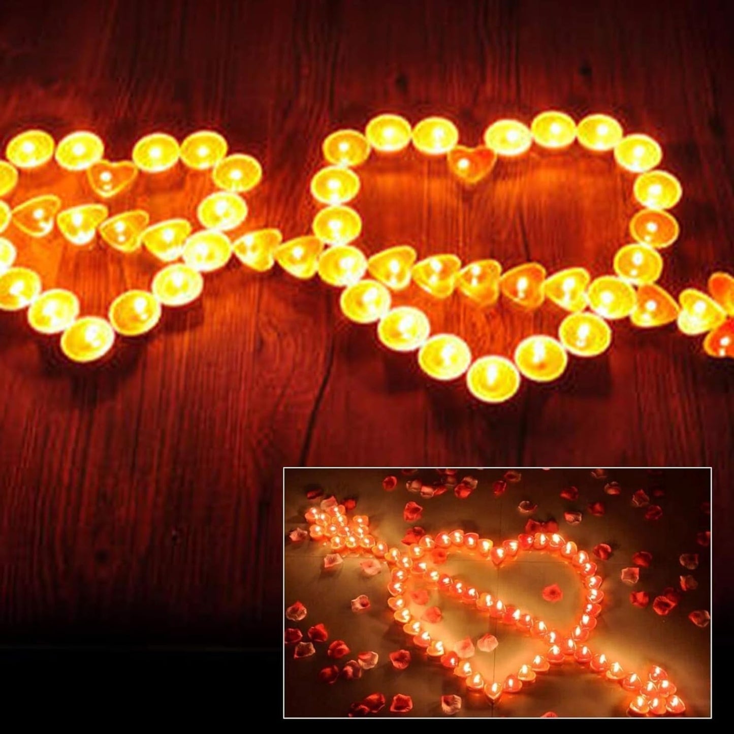 IJRPLM 50 Pack Heart Shaped Tealight Candles, Romantic Love Unscented Tea Lights Candles, Dripless & Long Lasting Smokeless, Mini Tealight Candle for Wedding Party Home Decor, Purple