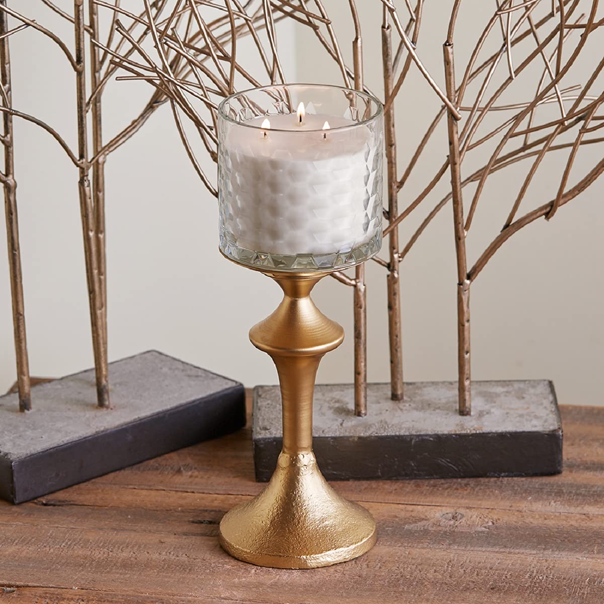 Root Candles Scented Candles Honeycomb Glass Premium Handcrafted Beeswax Blend 3-Wick Candle, 12-Ounce, French Vanilla