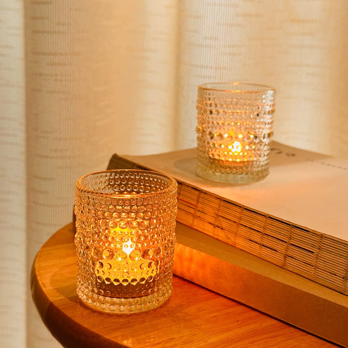 TRIRITE 36 Pcs Clear Votive Candle Holders for Wedding, 2x2.5 Elegant Tealight Candle Holder, Vintage Tea Light Holders for Bridal Shower & Table Centerpieces