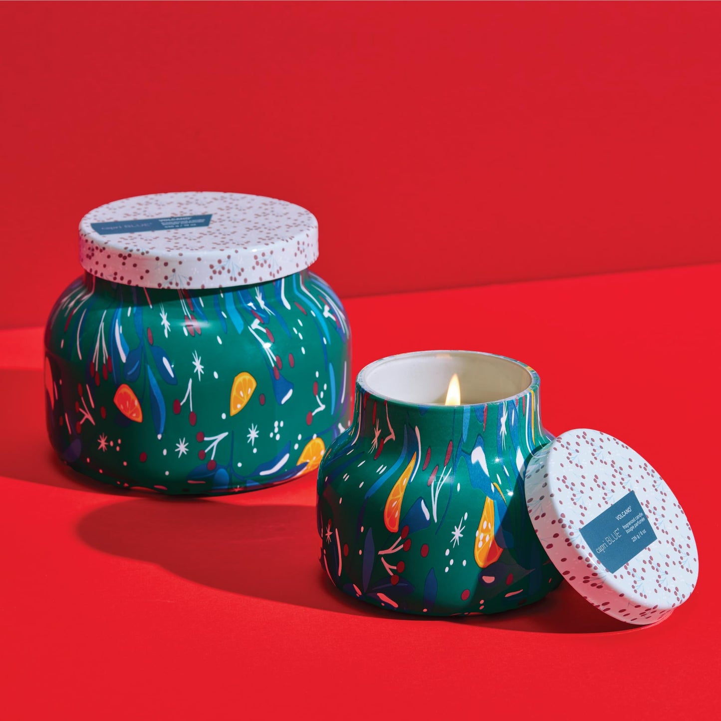 Capri Blue Volcano Candle - Pattern Play Holiday Candle - Petite Glass Jar Candle - Scented Candles with Notes of Tropical Fruits & Sugared Citrus - Decorative Gift (8 oz)