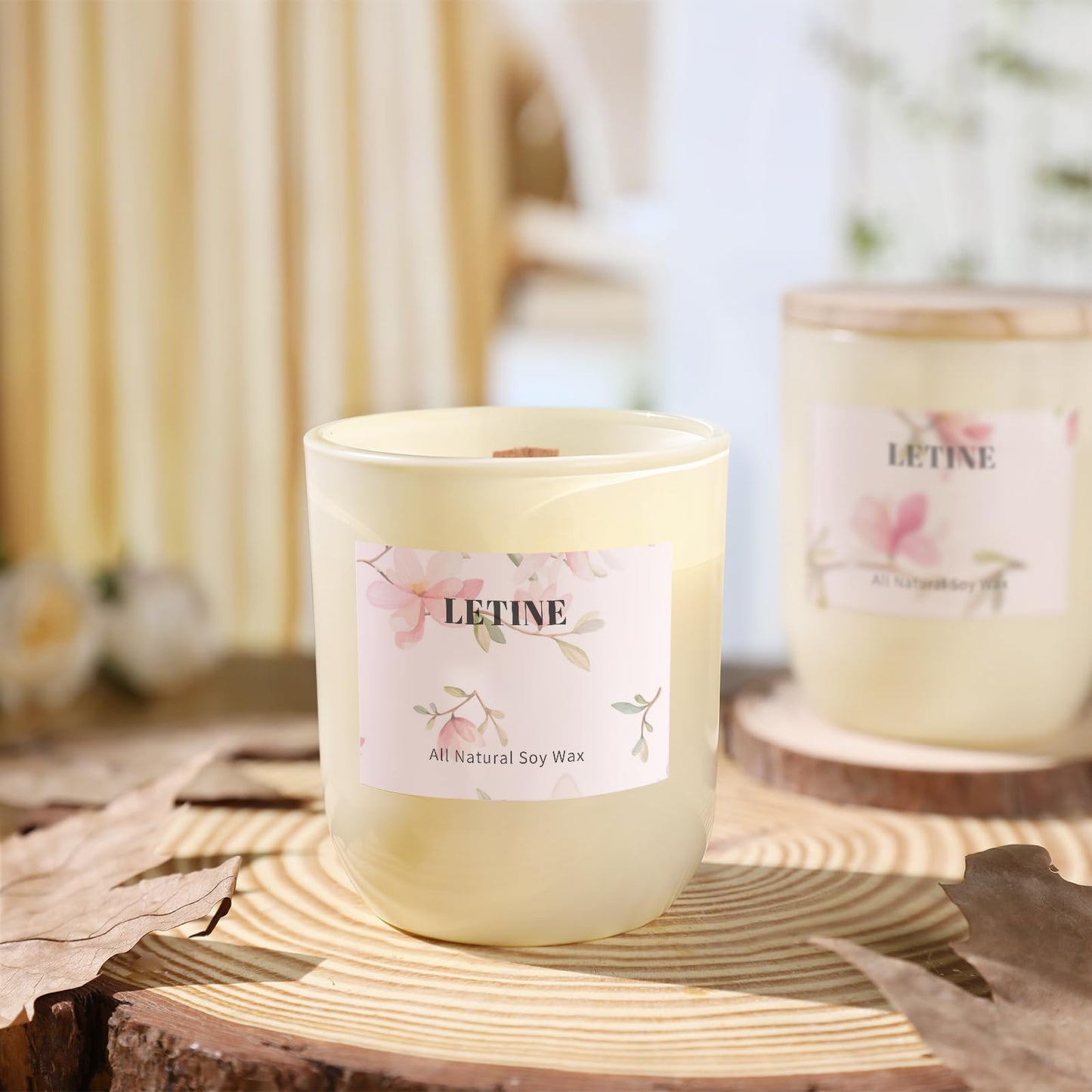 LETINE White Candle Jars 8 oz - 12PCS Glass Candle Vessels with Lids for Candle Making Supplies, Home Storage & Wedding Gifts | Versatile Candle Containers for Making Candles & DIY Crafts