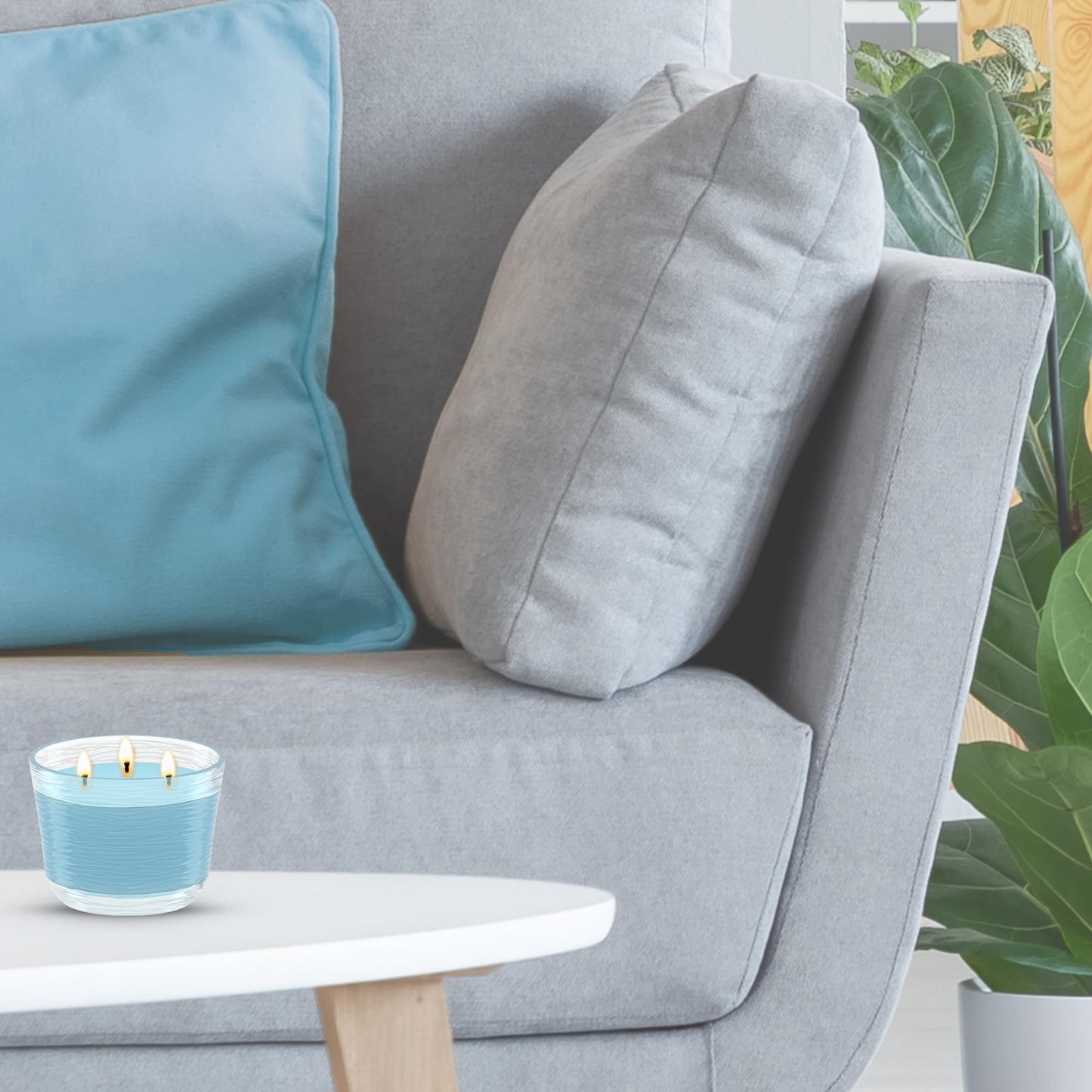 Glade 3-Wick Candle, Cool Coconut Limited Edition, Fragrance Infused with Essential Oils, 6.8 oz