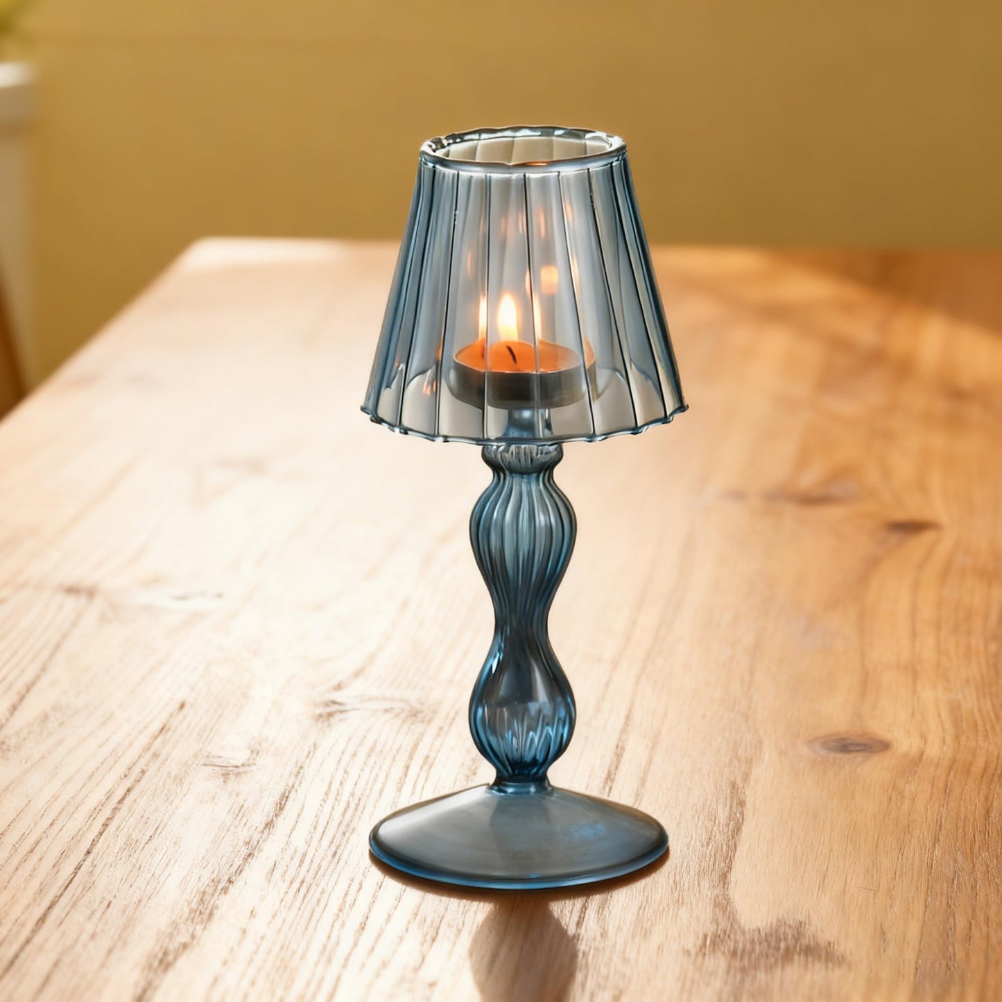 Maimeili Glass Candle Holder Hurricane Crystal Decorative Candle Fits Standard Tealight for Table Wedding Dinning Centerpieces Party Supplies Home Decor
