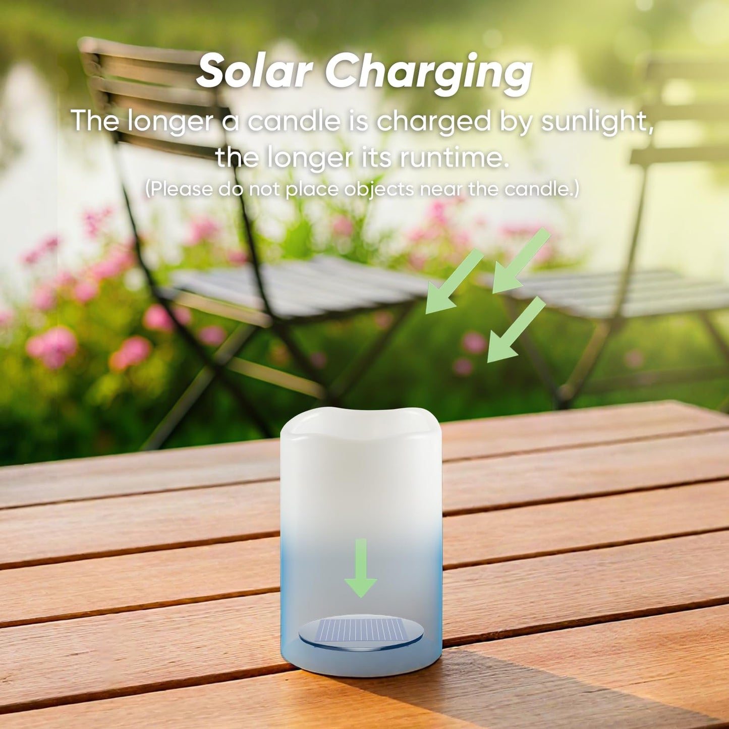 Homemory Large Solar Candles Outdoor Waterproof, 4"x6", Dusk to Dawn, Solar Powered Flameless Candles for Outdoor, Lanterns