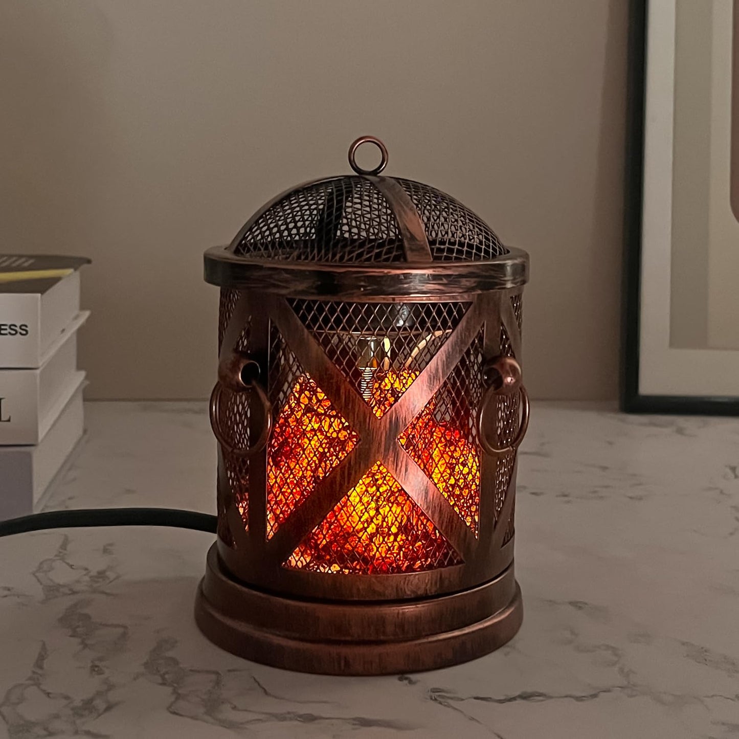 LIFFY Wax Melt Candle Warmer - Electric Melter with Lamp & Timer, Fragrance Warmer, Oil Burner, Aromatherapy Essential for Home & Office, Melt Warmer for Scented Wax Gift & Decor (Copper)