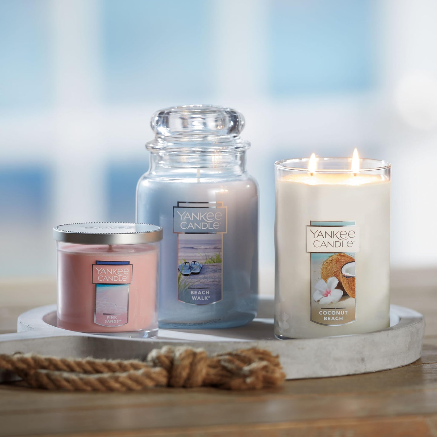 Yankee Candle Beach Walk Scented Classic 22oz Large Jar Single Wick Candle Over 110 Hours of Burn Time Multicolored