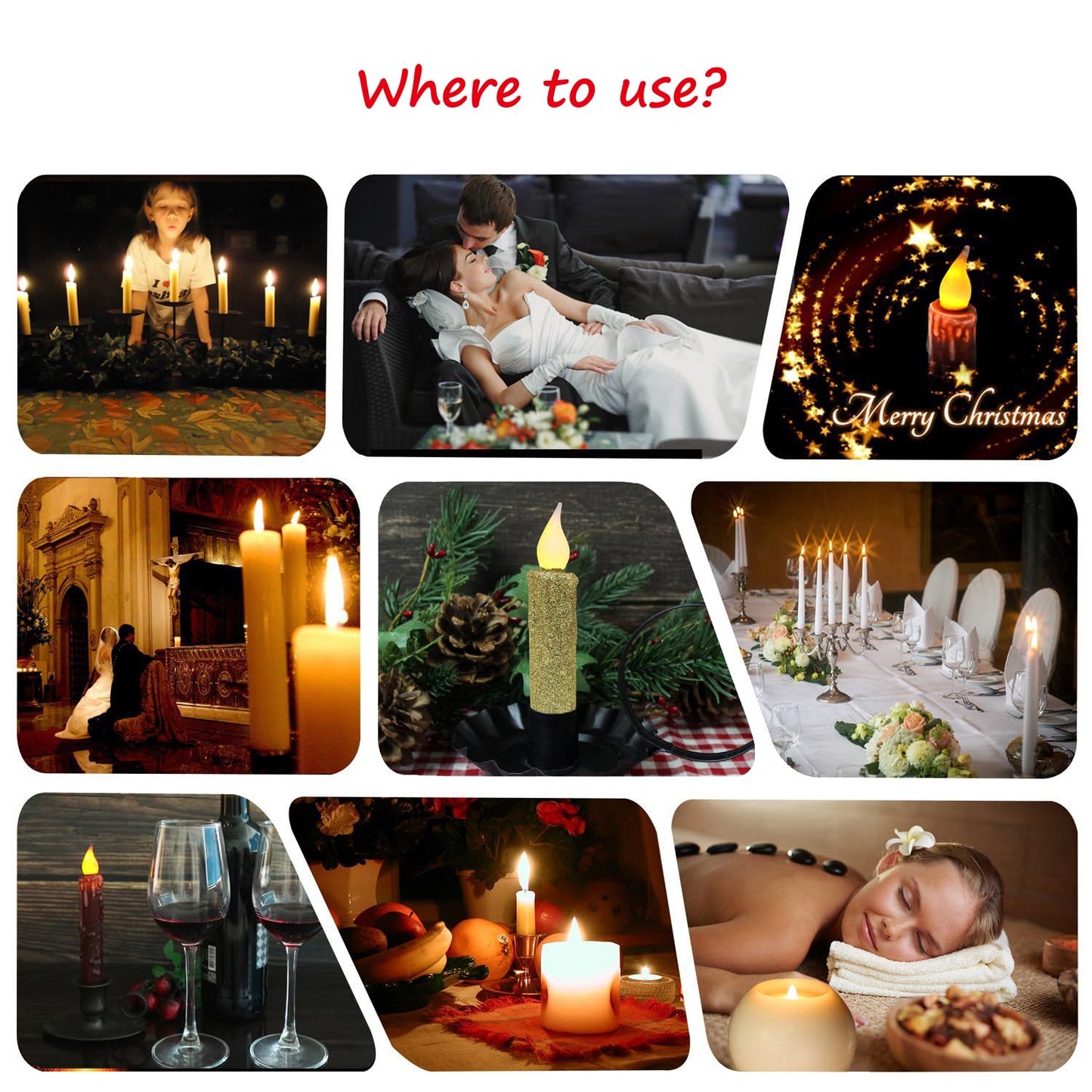 CVHOMEDECO. Glitter Flameless Candles Flickering Battery Operated LED Taper Candles with Timer for Home, Wedding, Halloween, Christmas Decor. Gold, 4-3/4 Inch, Set of 6