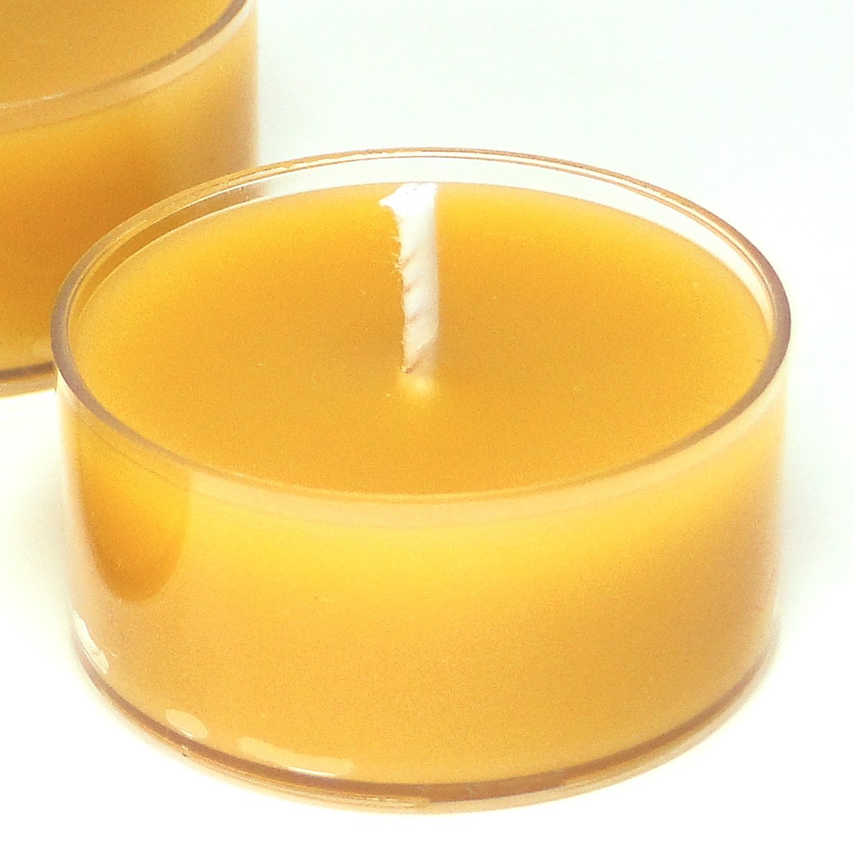 100% Pure Raw Beeswax Tea Lights Candles (Set of 12) Organic Hand Made
