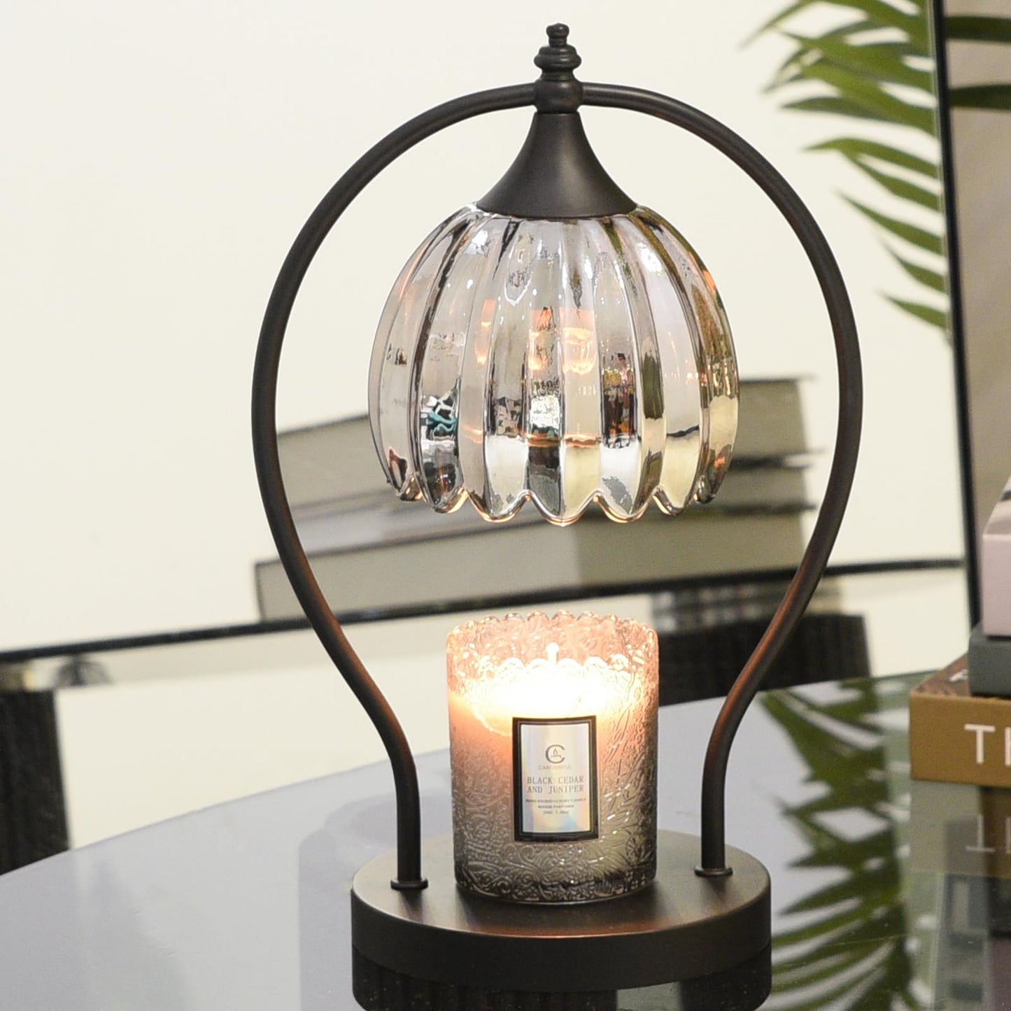 GOODBUY Candle Warmer Lamp with Timer, Dimmable Top-Down Candle Warmer for Jar Candles, Electric Wax Melt Warmer Lamp with 2H/4H/8H Auto Shut Off, Home Decor Gift for Bedroom Living Room Office