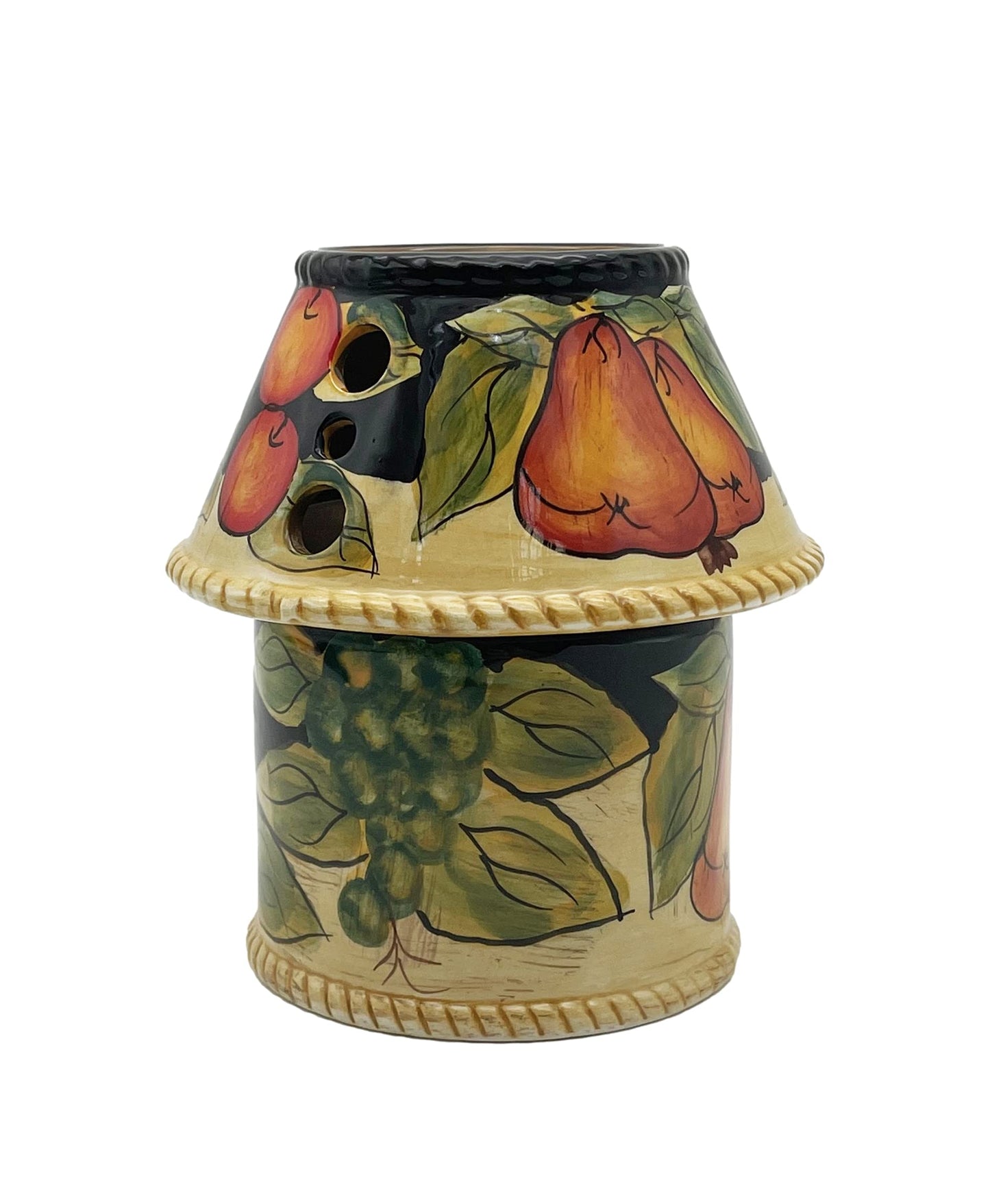Casa Cortes Barcelona Collection Hand-Painted (#60 Candle JAR Holder)