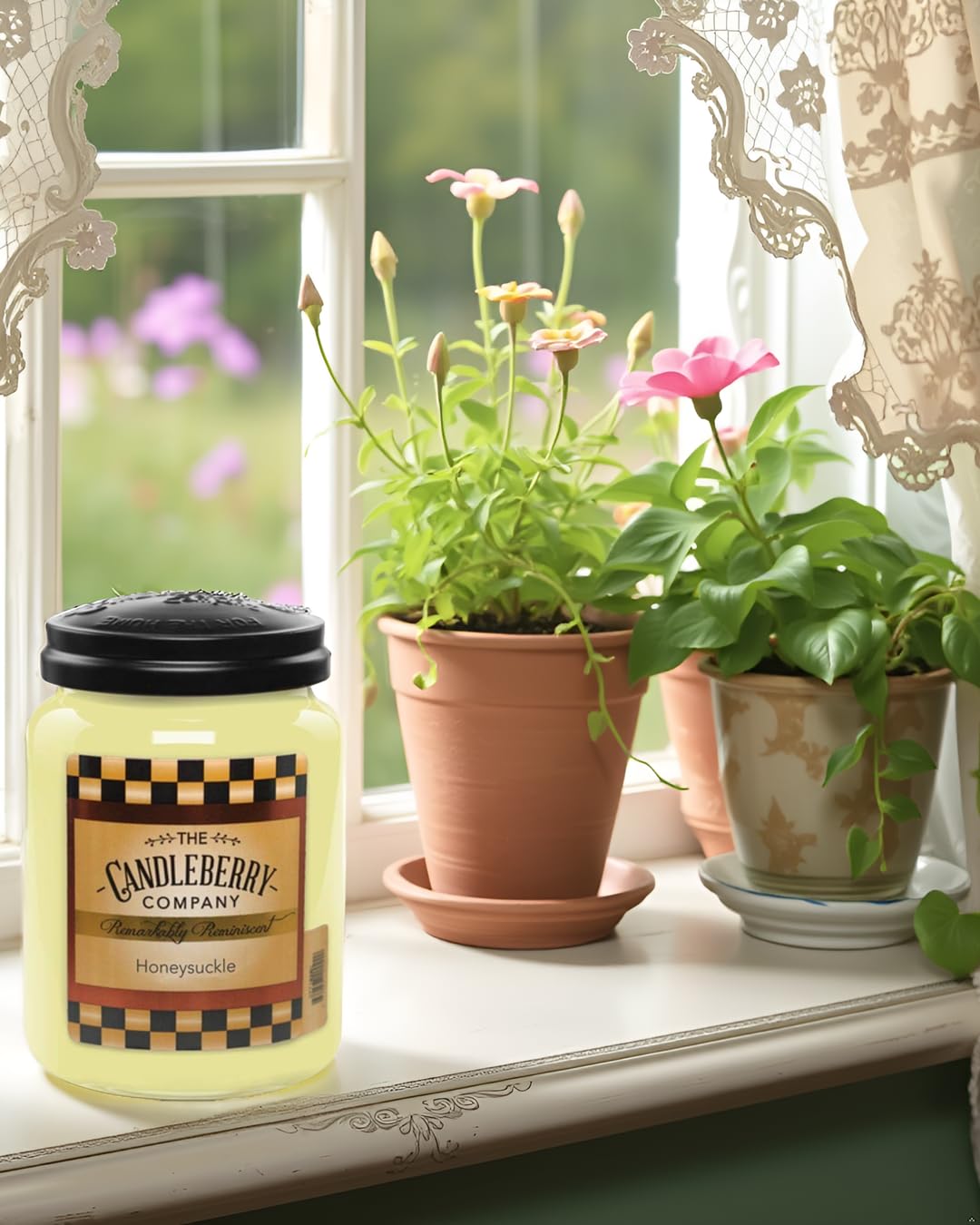 Candleberry Candles | Honeysuckle Candle | Best Candles on The Market | Hand Poured in The USA | Highly Scented & Long Lasting | Large Jar