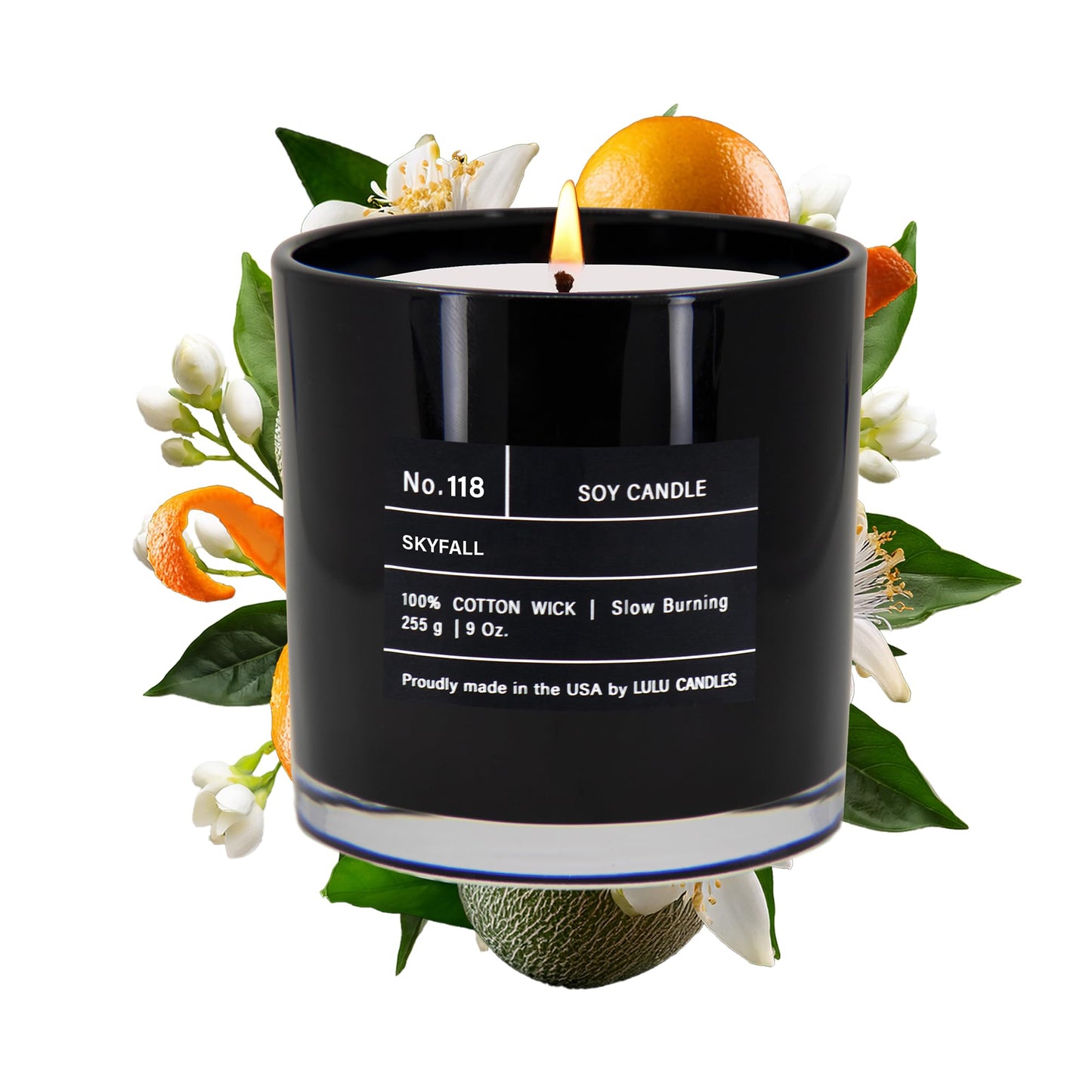 Lulu Candles | Skyfall | Smells Like Cedarwood & Musk | Luxury Scented Soy Jar Candle | Hand Poured in The USA | Highly Scented Long Lasting (9 Oz.)