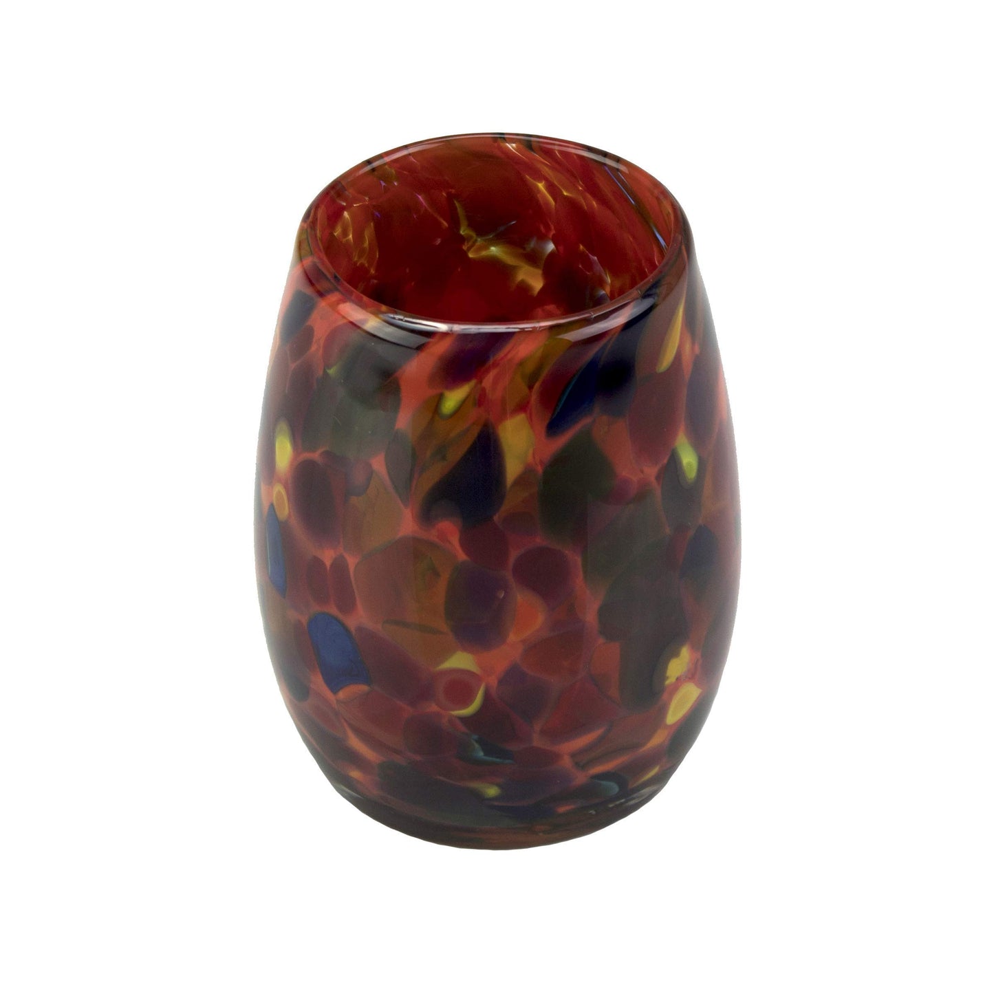 Totally Blown Glassworks Votive Candle Holder, Tea-Light, Handmade Blown Glass, Accent Vase, Centerpiece, Home Decor, Artist Dehanna Jones, Seattle, WA. (Red MM Ladybug)