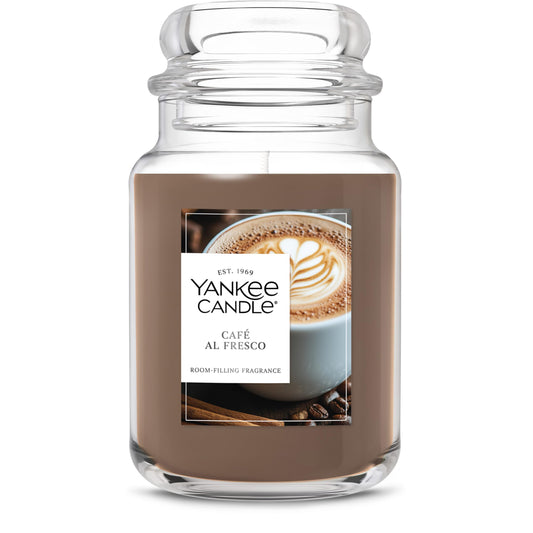 Yankee Candle Café Al Fresco Scented Candle, 22oz Large Jar with up to 150 Hour Burn Time, Giftable