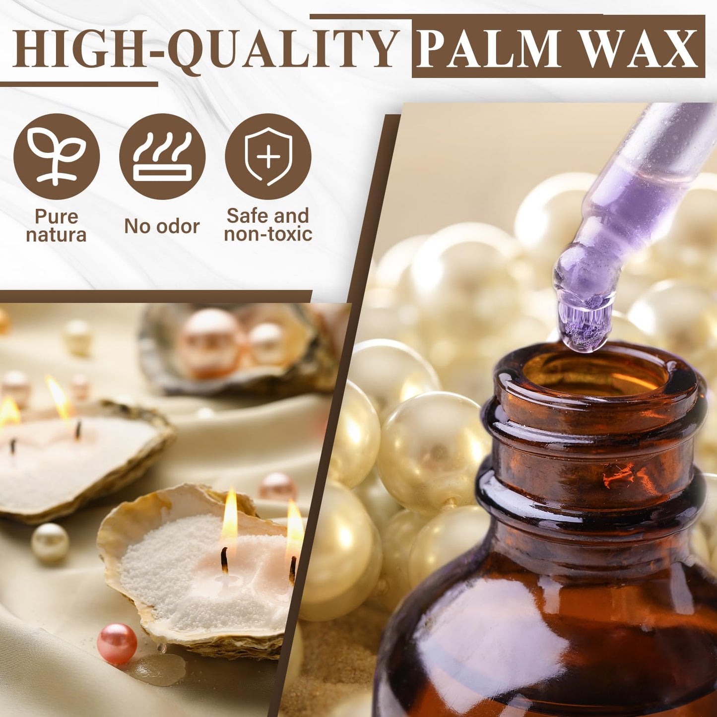 Conelist 2.2lb Unscented Scented Pearled Candle Sand Wax Set Customized Powder Making Candles Refill Kit Palm Wax All Natural Non Toxic with 10 Wicks for Graduation Thank You Teacher Gifts DIY Making
