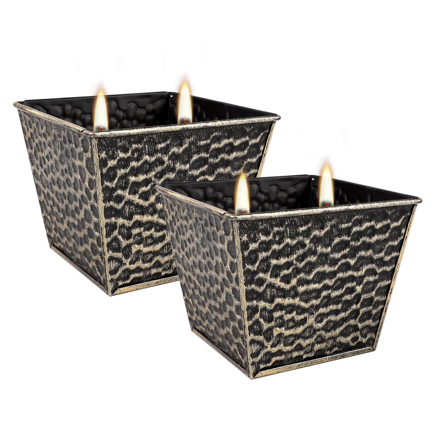 2Pcs Citronella Candles Outdoor Indoor-Large 12oz Scented 50H Long Lasting Summer Candle Bulk for Home Decor, Garden,Party,Backyard & Camping(2-Wick)