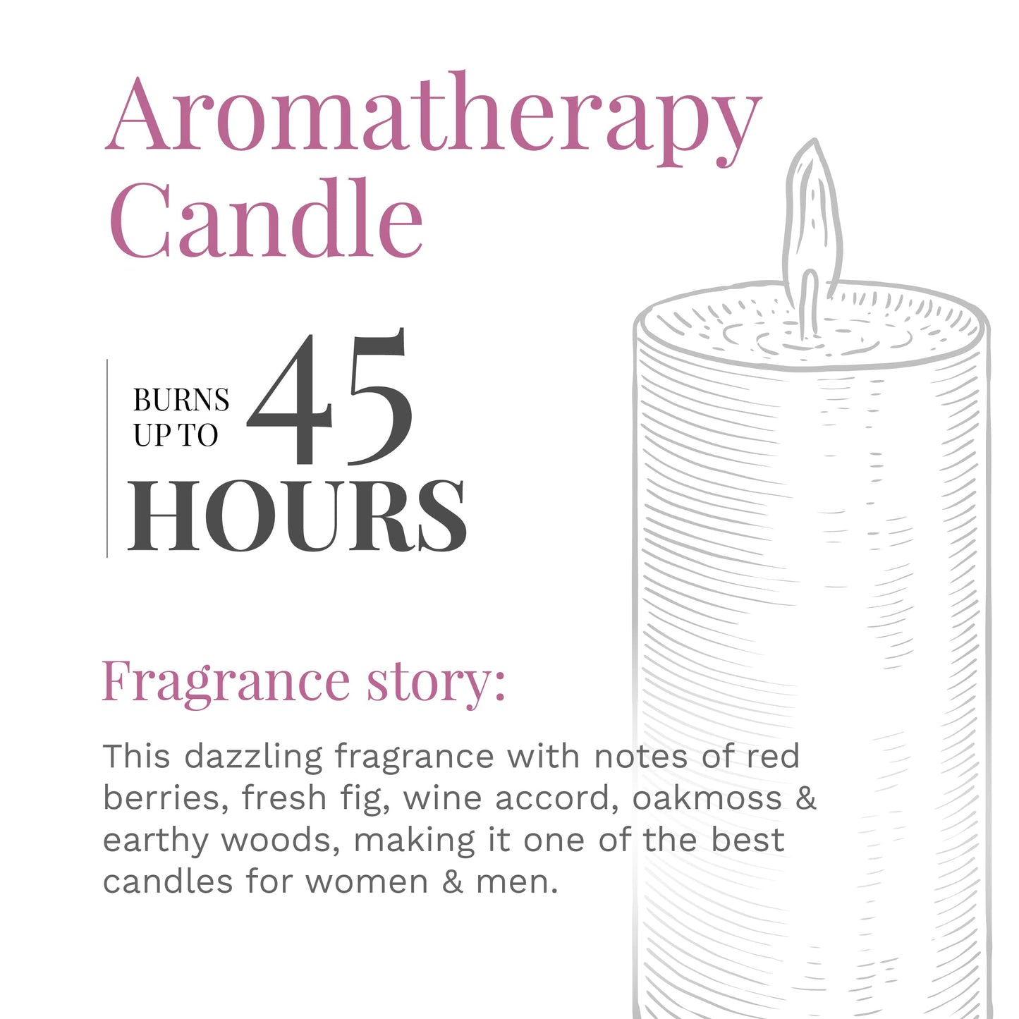 Candle-lite Premium Napa Cellars Scent, 14 oz. 3-Wick Aromatherapy Candle with up to 45 Hours of Burn Time, Purple