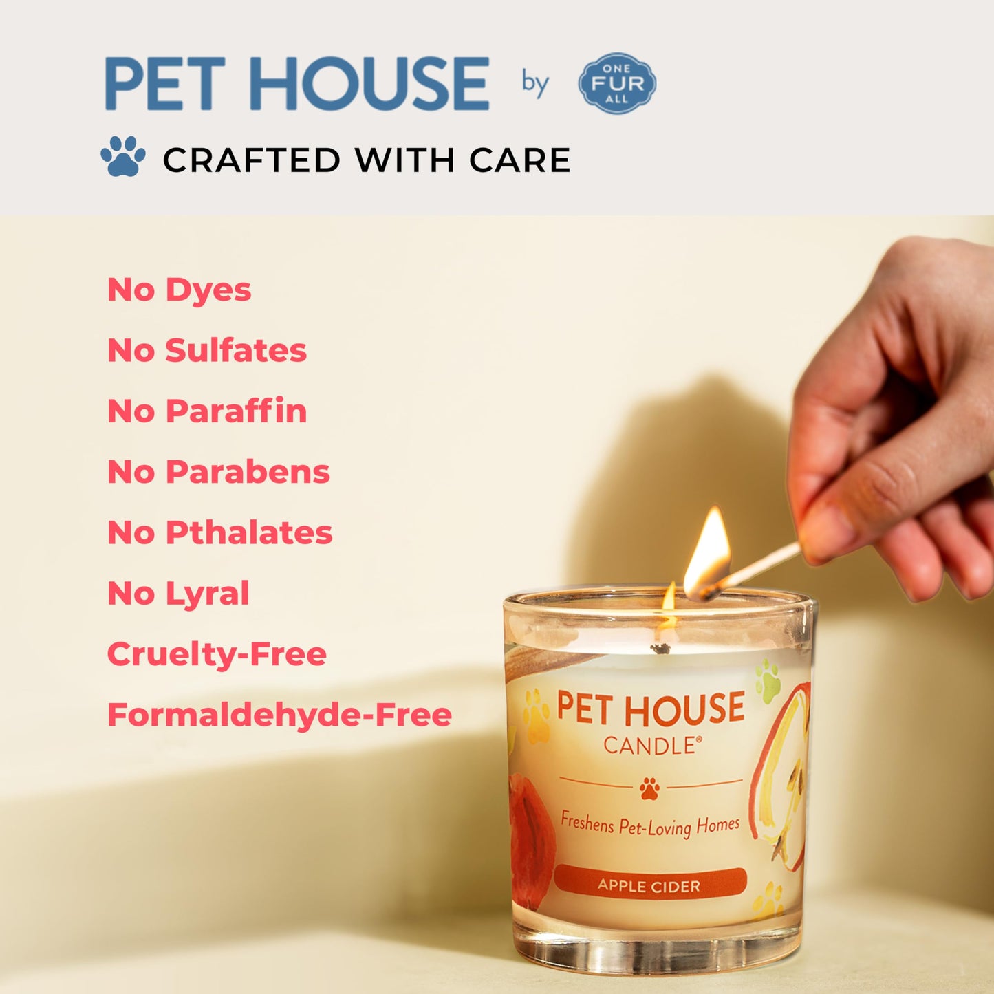 Pet House Candles, Long Burning Scented Candles for Home, Plant-Based, 60 Hour Burn Time - Lilac Garden and Fresh Cut Roses, 9 oz, 2 Pack