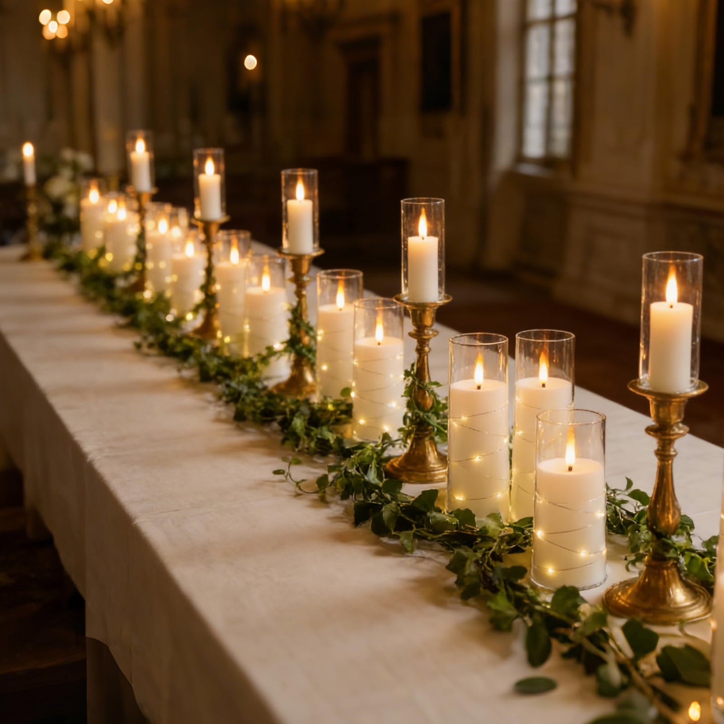 Flameless Candles,with Embedded Star String, Battery Operated Candles Flickering LED Pillar Candles with Remote Control and Timer, Home Decoration Add a Warm and Romantic Atmosphere，Set of 24 (White)