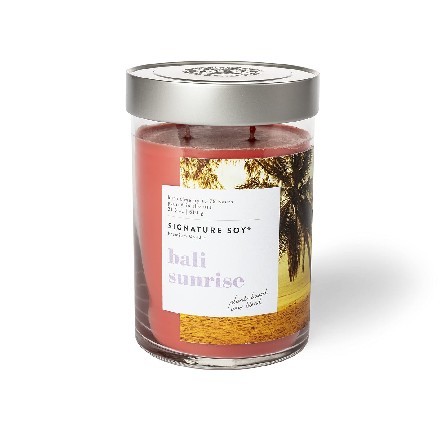 Signature Soy Lidded Bali Sunrise Scented Candle, Extra Large Jar