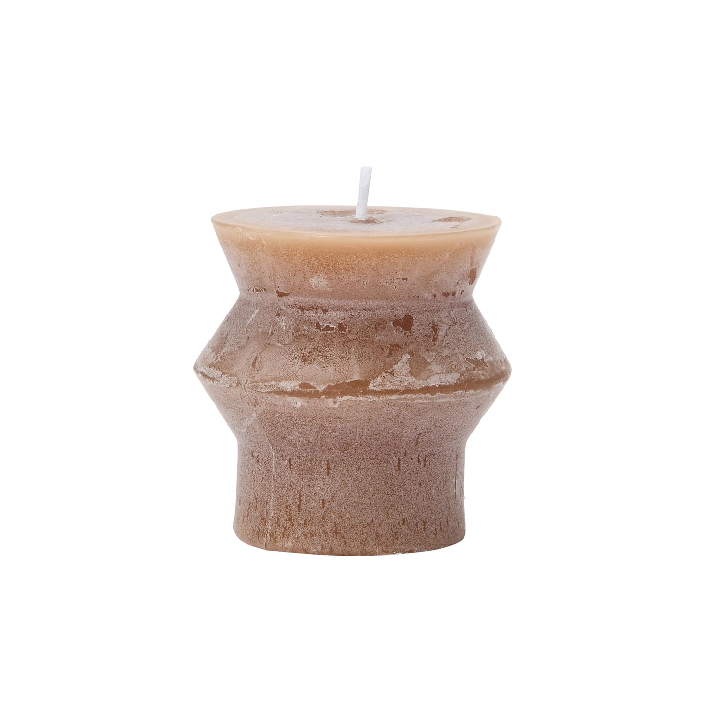 Creative Co-Op Unscented Totem Pillar Candle, Cappuccino