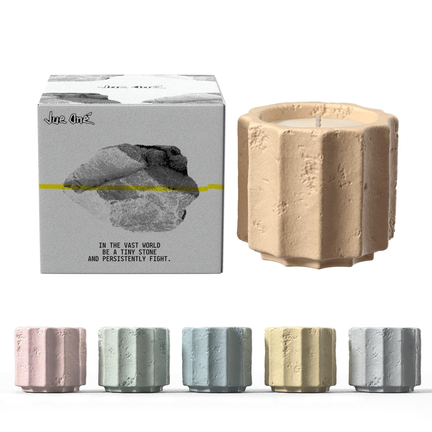 JueOne Scented Candles Set for Home, 6 Pack Natural Soy Wax Candle Gift Set, Non-Toxic Cement Jar Candles, Luxury Aromatherapy for Stress Relief, Highly Scented, Housewarming Gifts