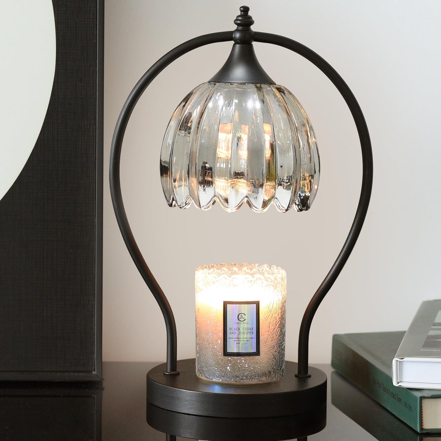GOODBUY Candle Warmer Lamp with Timer, Dimmable Top-Down Candle Warmer for Jar Candles, Electric Wax Melt Warmer Lamp with 2H/4H/8H Auto Shut Off, Home Decor Gift for Bedroom Living Room Office