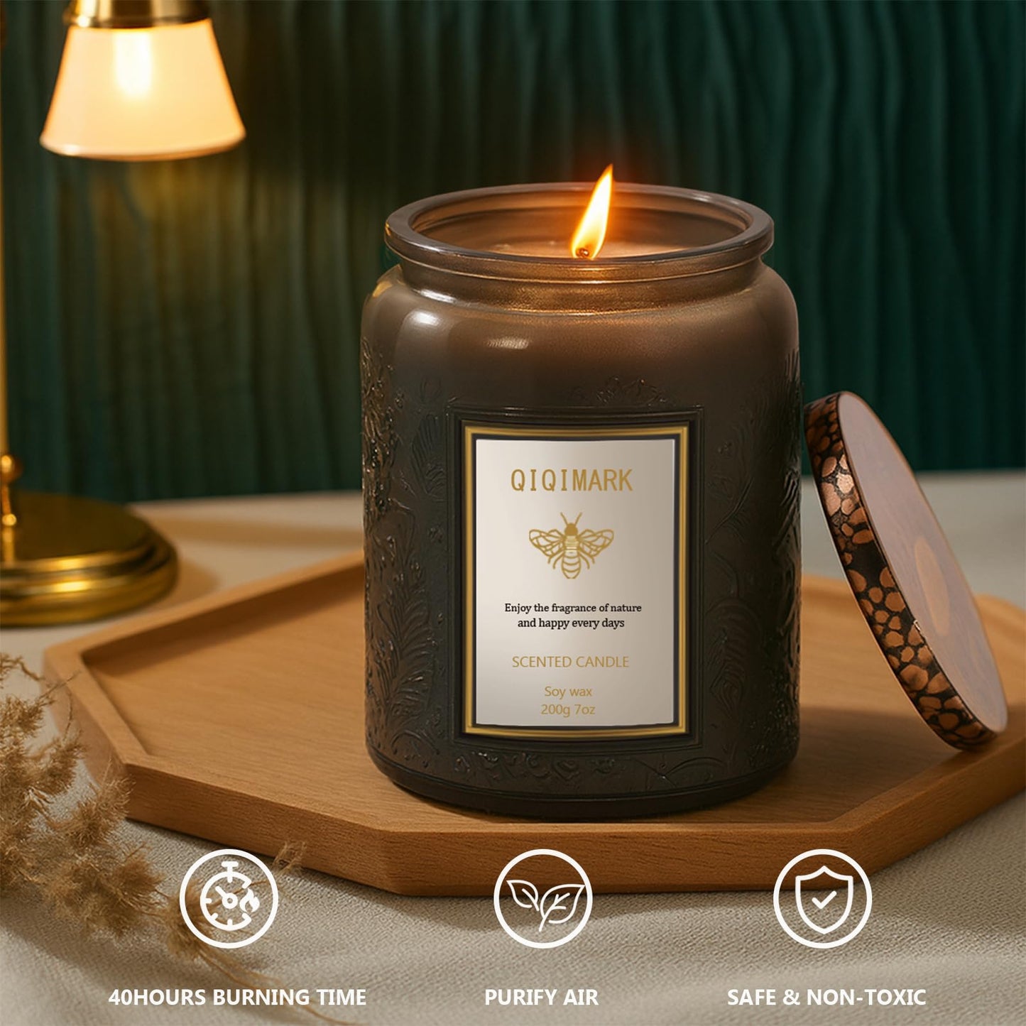 Candles for Men Gift Set, 6 Pack Masculine Scented Soy Candles, 300 Hour Long Lasting Aromatherapy Candle Set, Luxury Home Fragrance Gifts for Men, Dad, Husband, Birthday, Fathers Day