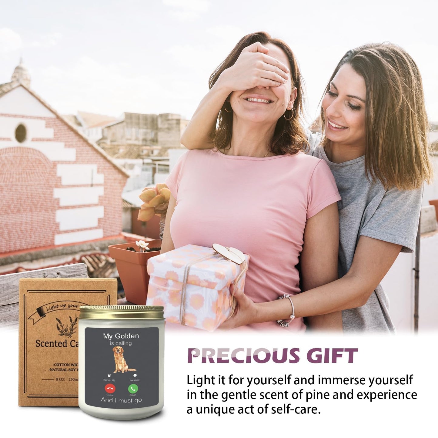 CIOJUNE My Golden Retriever is Calling Lavender Scented Candles for Home, Golden Retriever Lovers Gifts for Women Girl