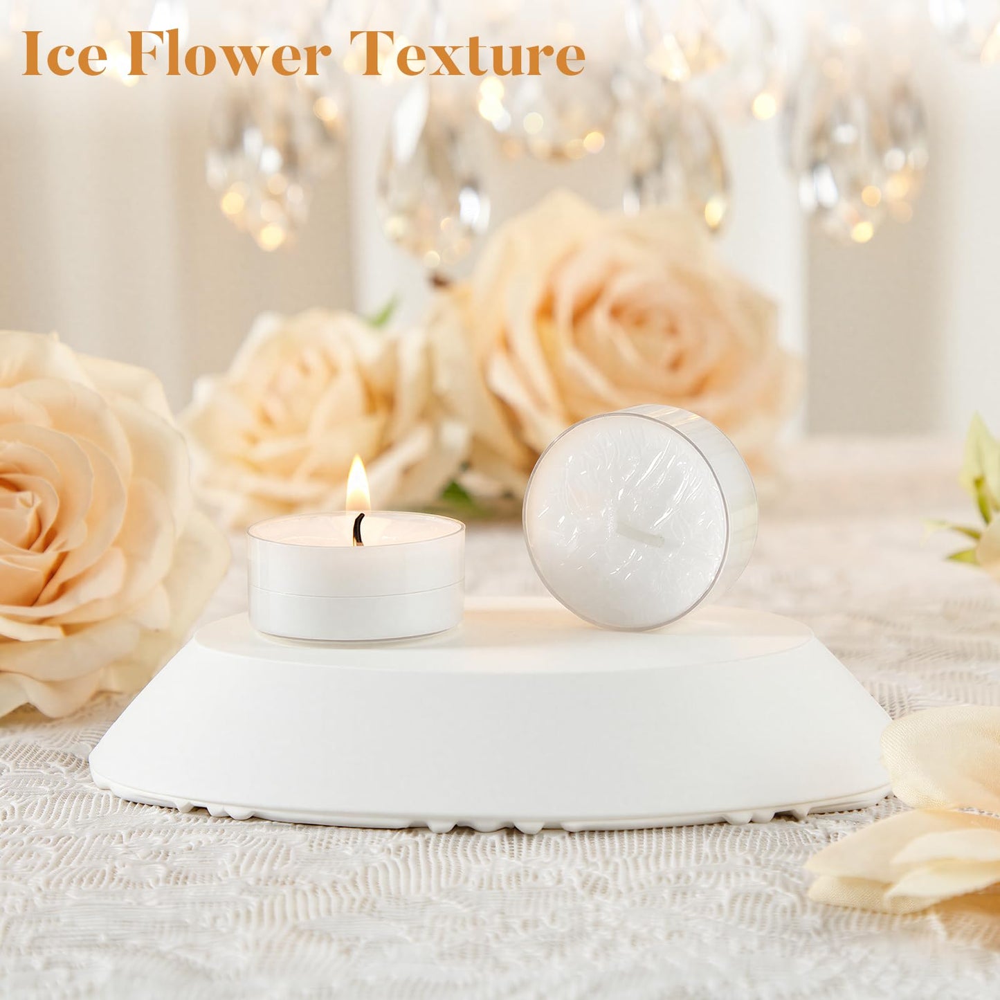 Ashlux Unscented Candle Set, 4H Tea Lights | Unscented Dripless Smokeless Clean Burning Long Lasting Candles for Wedding Home Decor Dinner Church Holiday