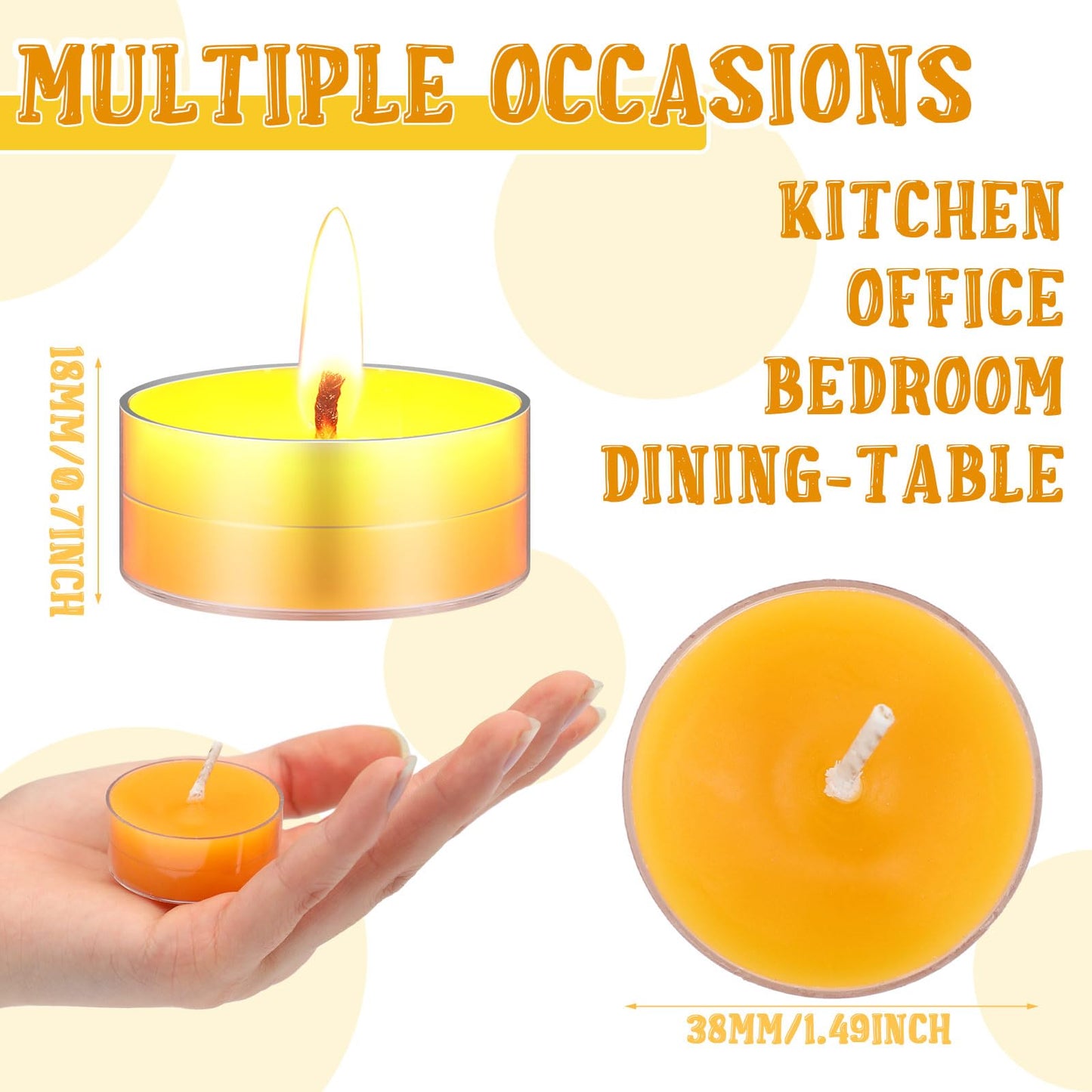 100 Pack Beeswax Votive Candles 2-4 Hour Burn Time Pure Beeswax Tealight Candles Bulk Smokeless Bees Wax Votive Candle Unscented Bees Wax Candle for Home Room Table Centerpiece Wedding Party Spa Gift