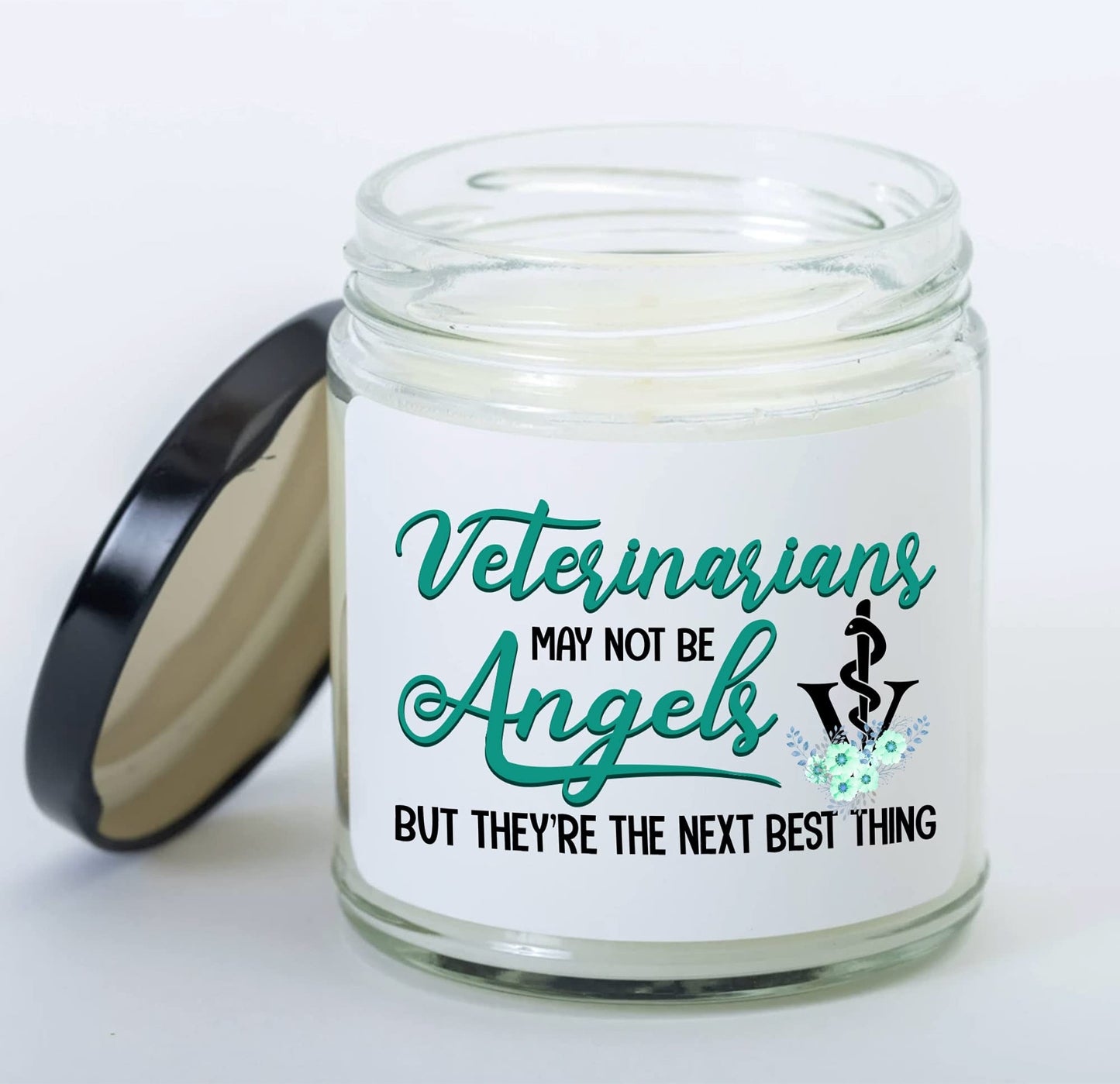 Veterinarian Vet Life Vanilla Candle Veterinarians May Not Be Angels Thank You Gifts for Veterinarian Women Men - Veterinary Physician Animals Care Gifts for Women Men On Birthday, Christmas