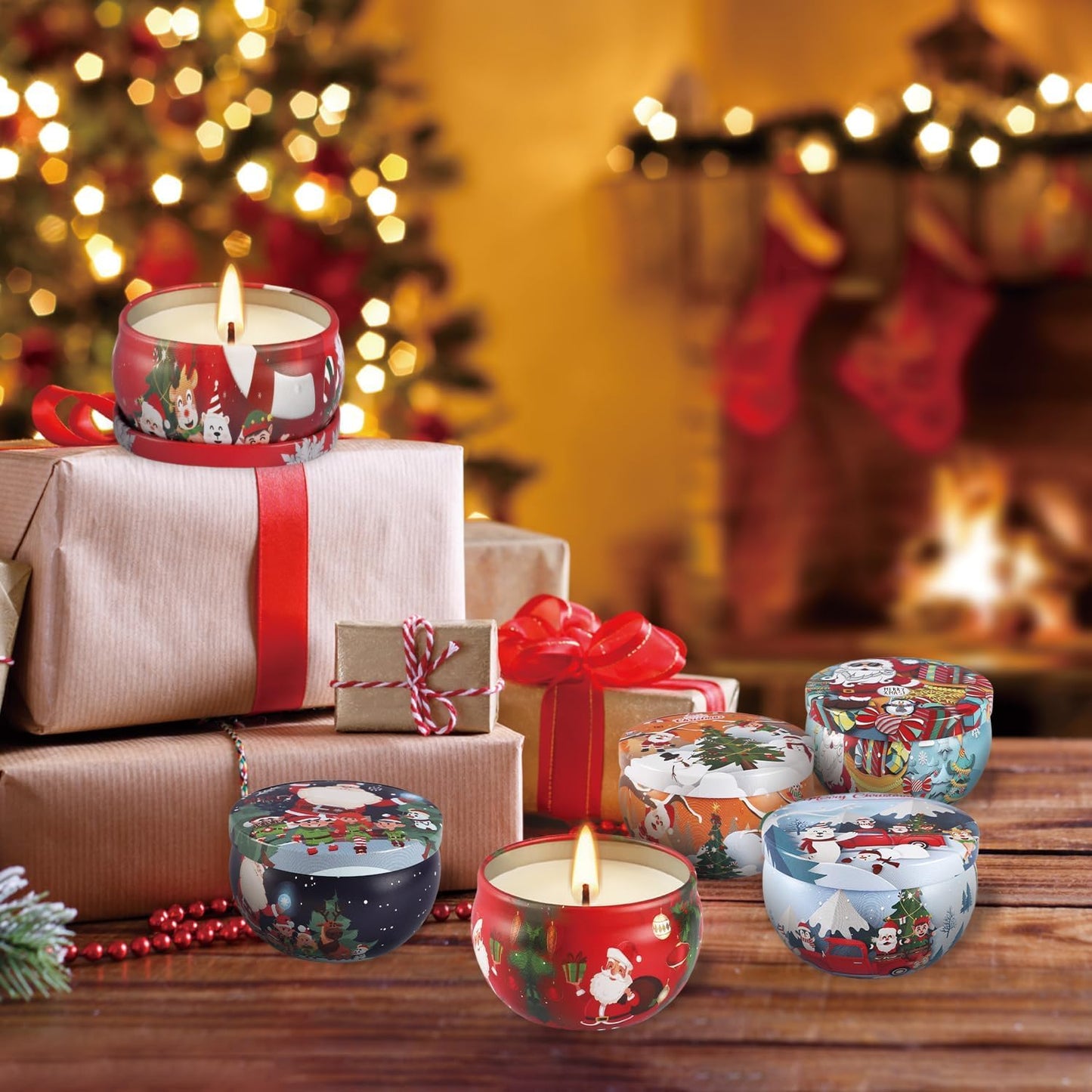 YOROXRG 16 Pack Christmas Scented Candles Gift Set 2.5oz Strong Fragrance jar Candles Natural Soy Wax Candles Portable Travel Tin Jar Candles Gifts for Home Scented Decoration Birthday Valentine'sDay