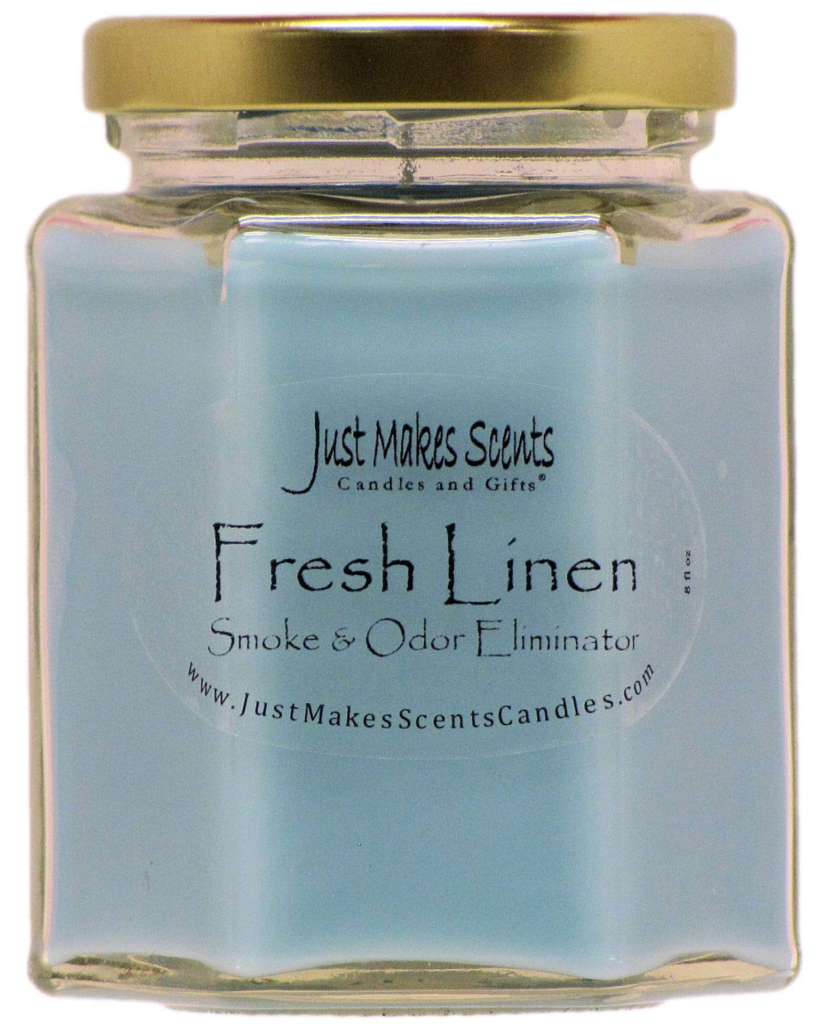 Fresh Linen Scented Smoke and Odor Eliminator Candle - Odor Eliminating Scented Candles for Home - Neutralizes Cigarette, Food, and Pet Smells - Hand Poured in The USA
