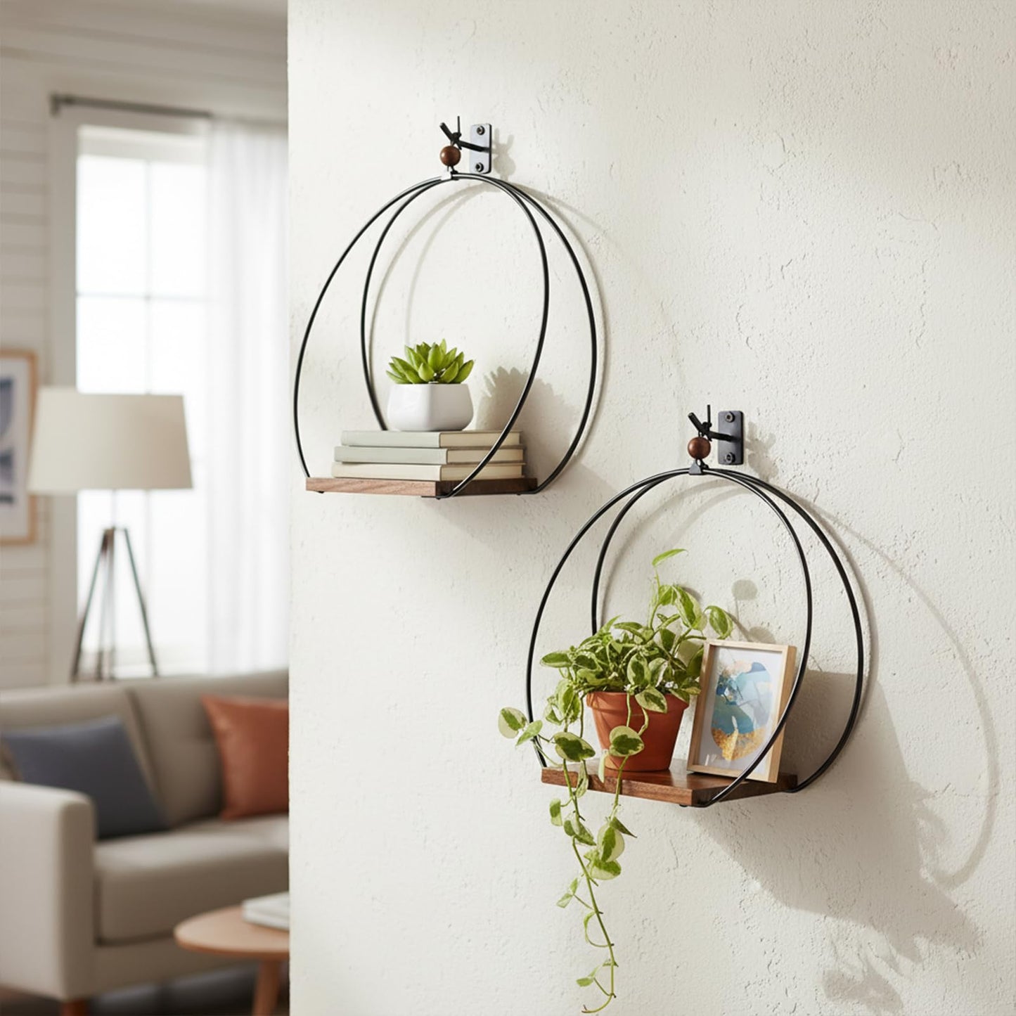 ZEXUIRU 2 Set Metal Wall Candle Sconce for Living Room Bedroom Dining Room Bathroom Decorative Iron Candle Holders Farmhouse Wall-Mounted Metal Sconces Holder - Black 11.8in