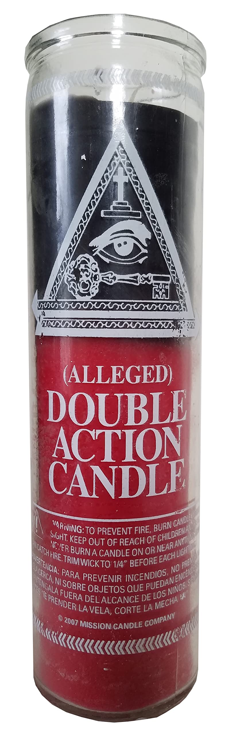 Staci19 Reversing (Double Action) Black/Red 2-Color Pillar Candle