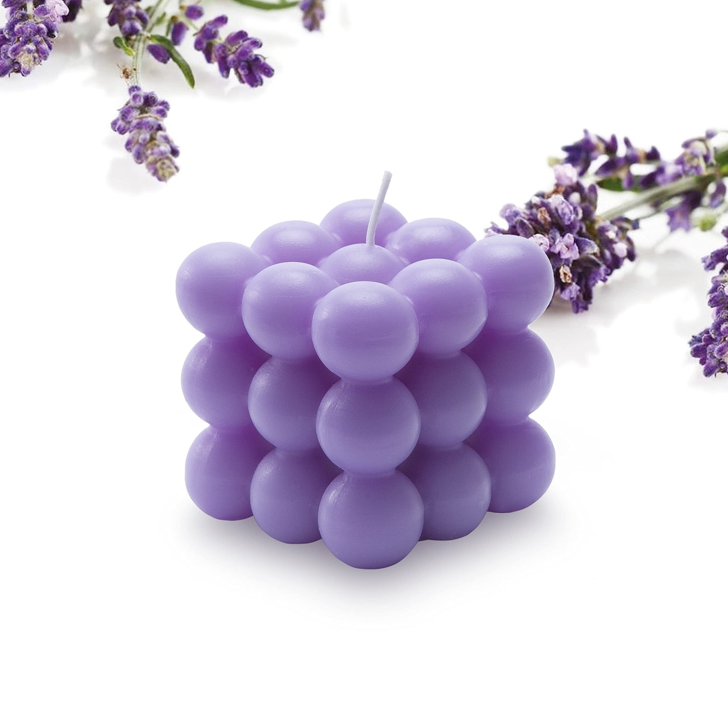 Carol Cao Bubble Candle - Cube Soy Wax Candles, Home Decor Candle, Scented Candle Set 1 Pieces, Home Use and Gifting (Purple) Christmas Gifts