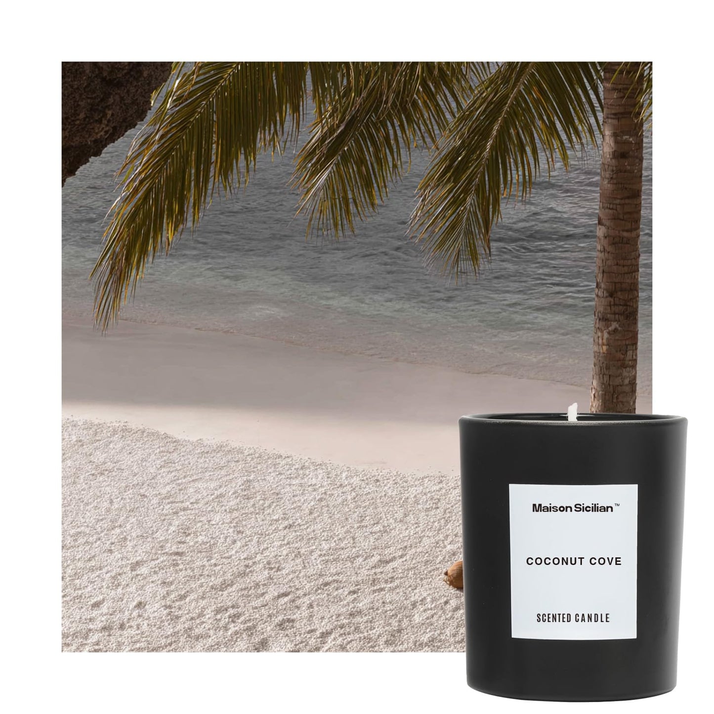 Coconut Cove Candle by Maison Sicilian | Inspired by Alto Astral | 24 Hour Burn | Premium Coconut Beeswax Blend + Luxury Fragrance Oil | Cozy Silky Luxury Ambiance & Thoughtful Gift