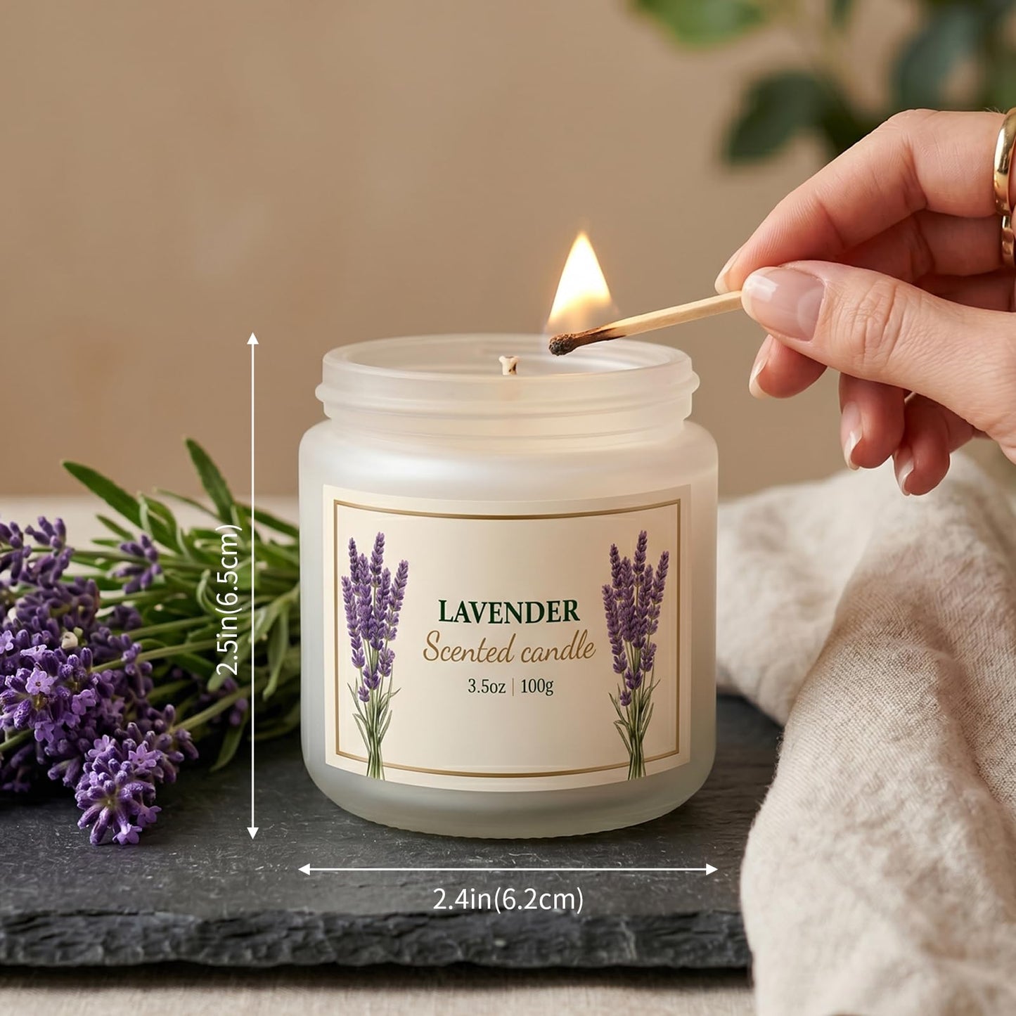 6 Pack Scented Candles for Women – Lavender, Vanilla, Gardenia, Rose, Jasmine, Freesia Floral Scents, 21oz Natural Soy Wax Aromatherapy Candles for Relaxation Stress Relief & Birthday Gifts for Women