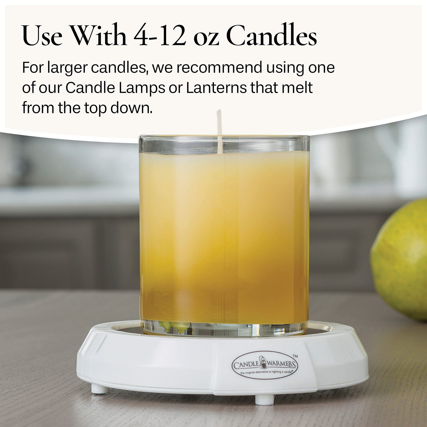 Candle Warmers Etc. Original Candle Warmer Plate (White, Plug-in) – Electric Candle Wax Melter Plate for jar Candles