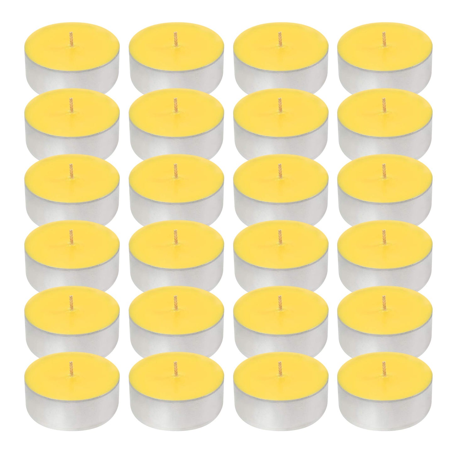 LumaBase Extra Large Citronella Tea Light Candles - Set of 24