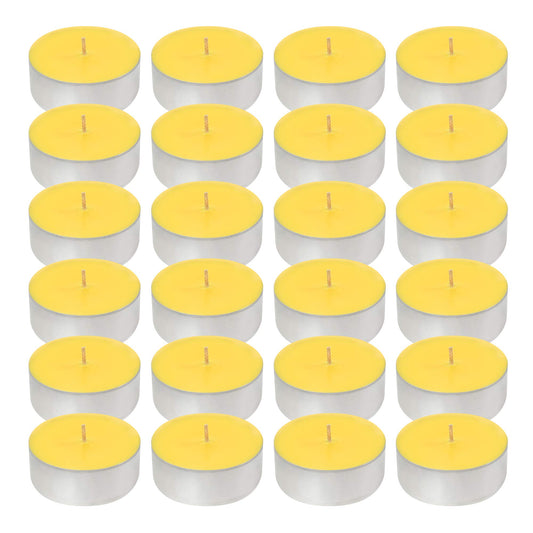 LumaBase Extra Large Citronella Tea Light Candles - Set of 24